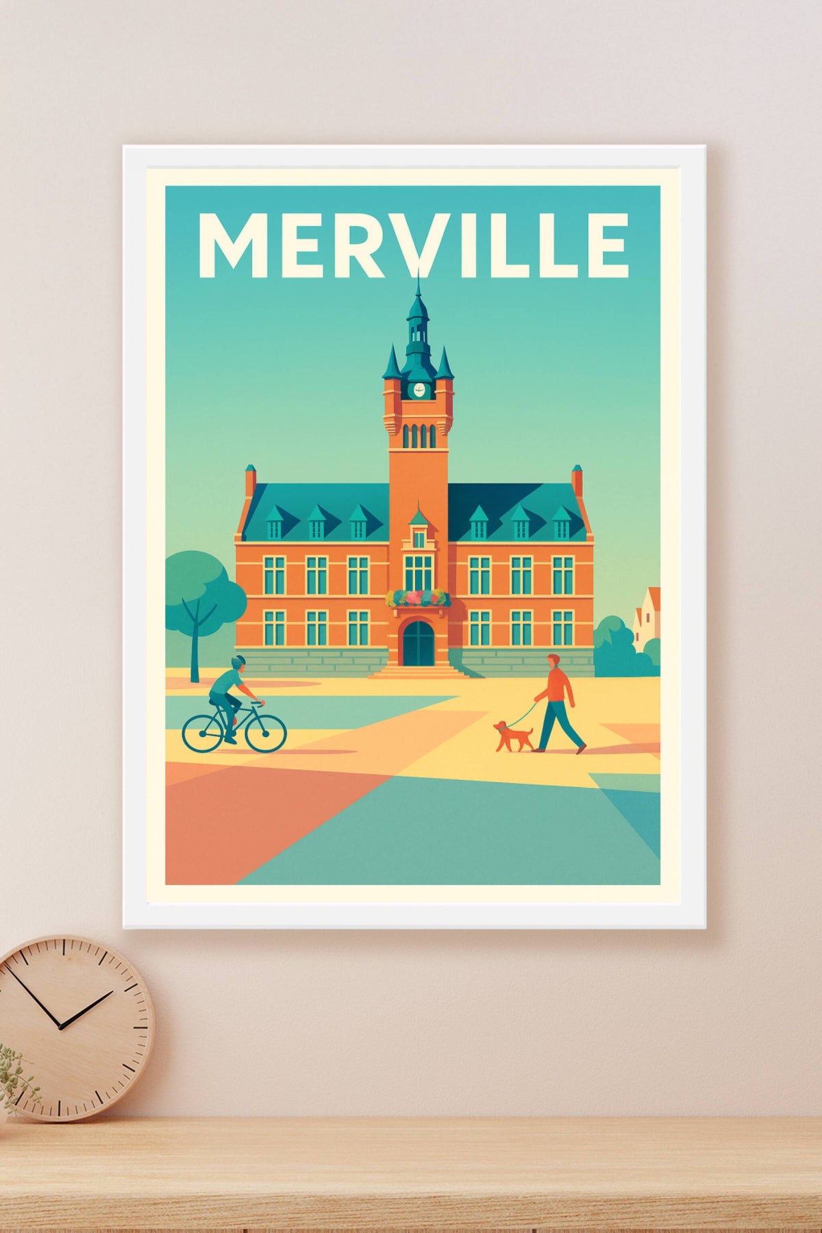 Affiche de Merville - Charme architectural et douceur de vivre