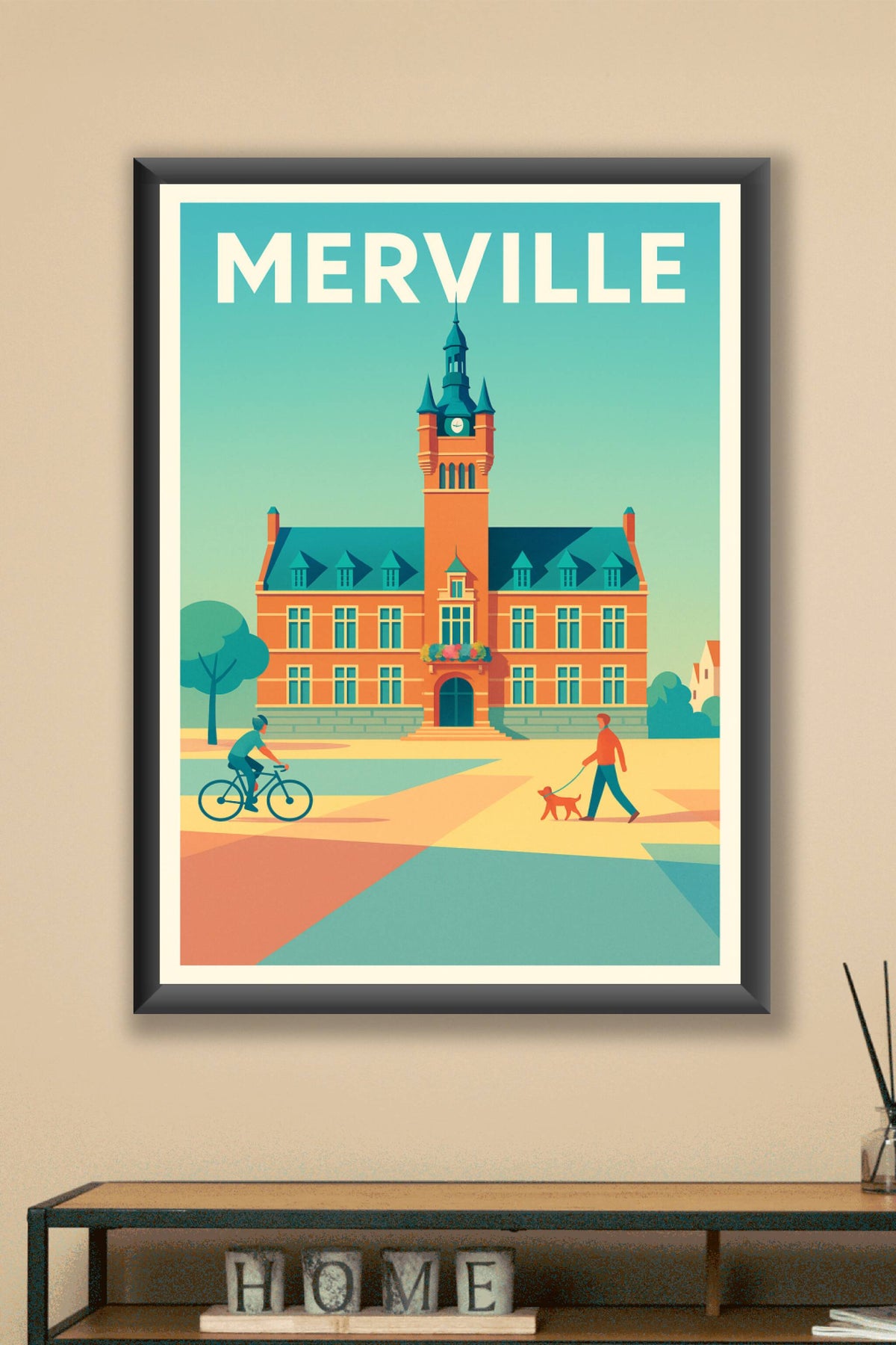 Affiche de Merville - Charme architectural et douceur de vivre