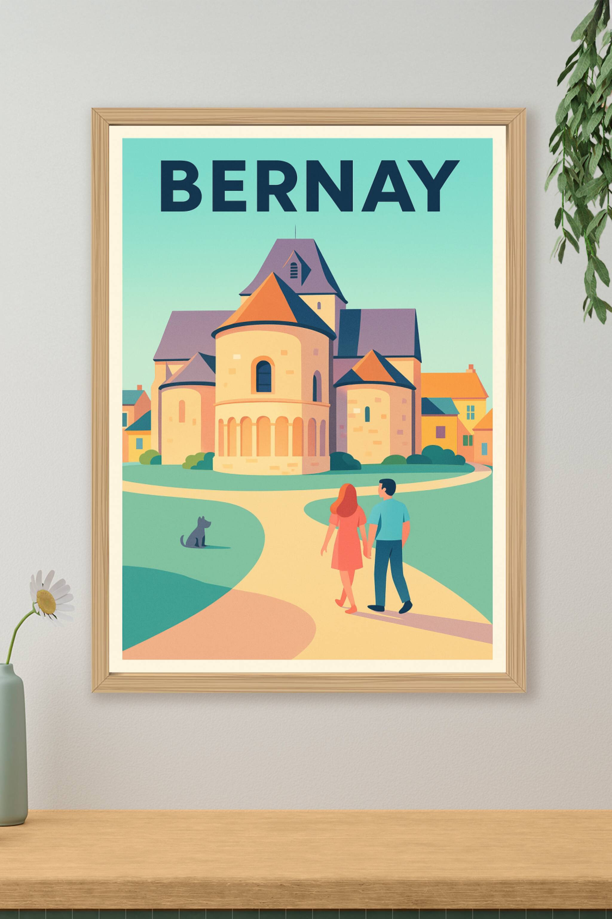 Affiche de Bernay - Promenade romantique au cœur de la Normandie