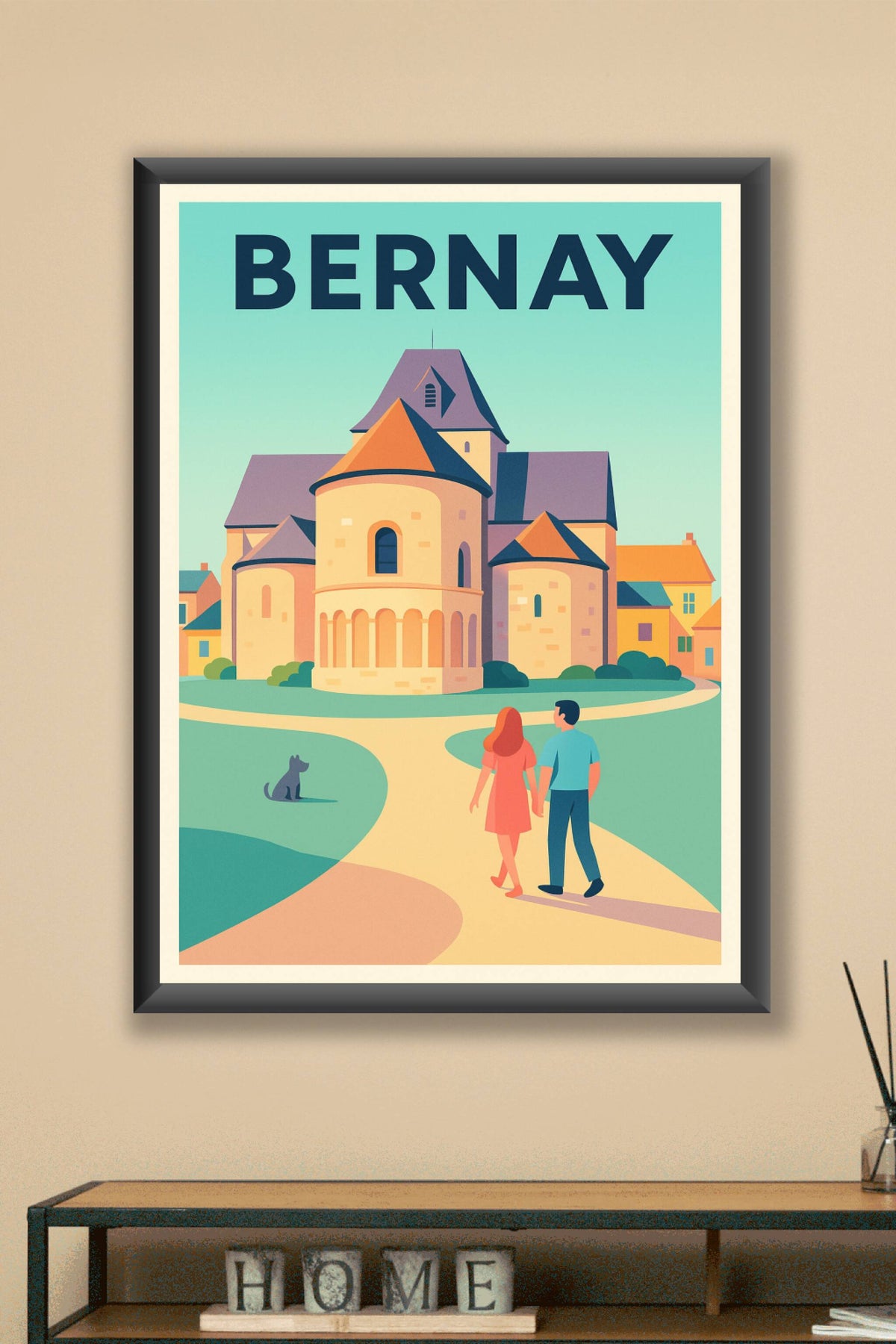 Affiche de Bernay - Promenade romantique au cœur de la Normandie