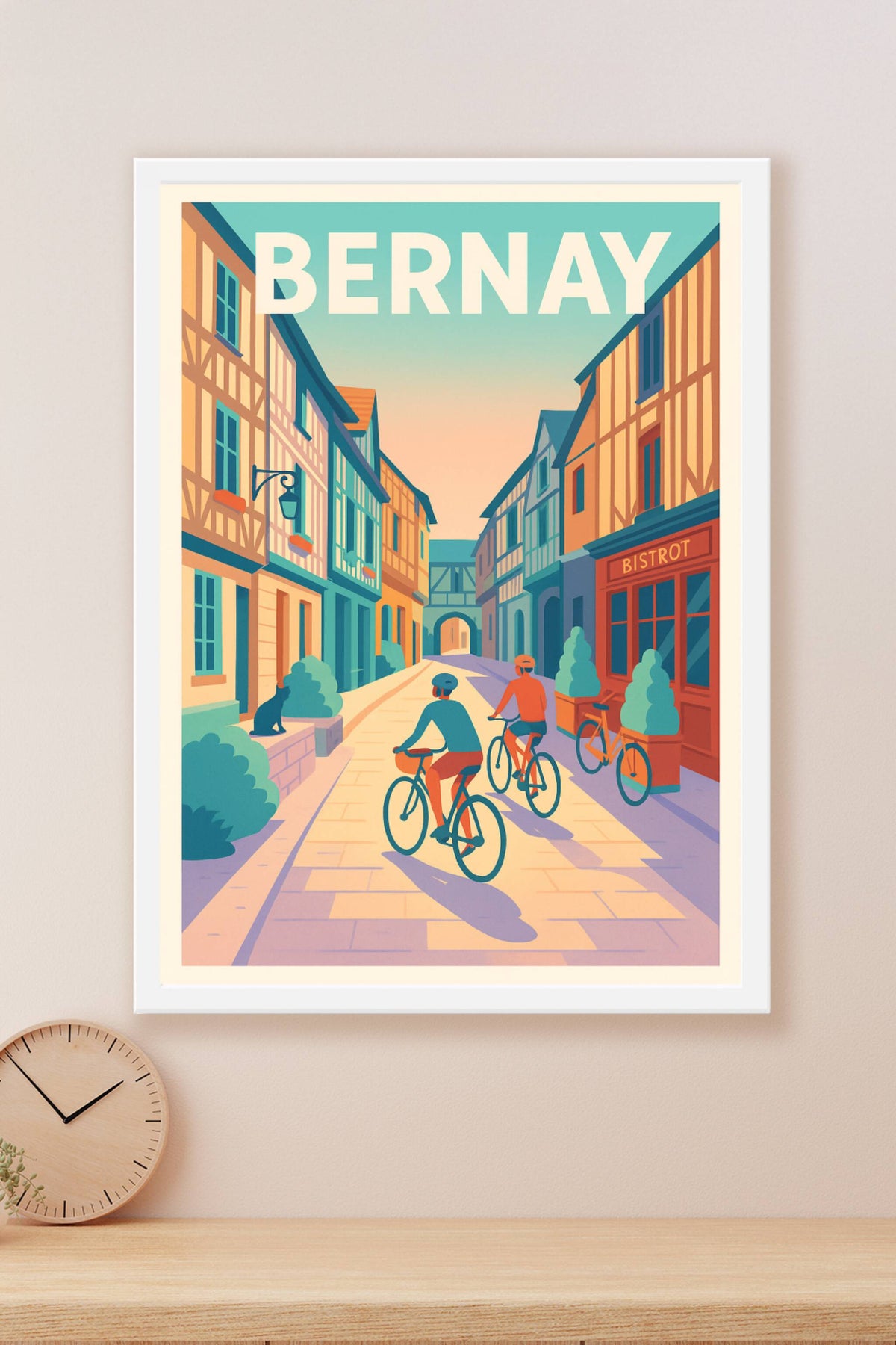 Affiche de Bernay - Balade à vélo au cœur de la ville ancienne