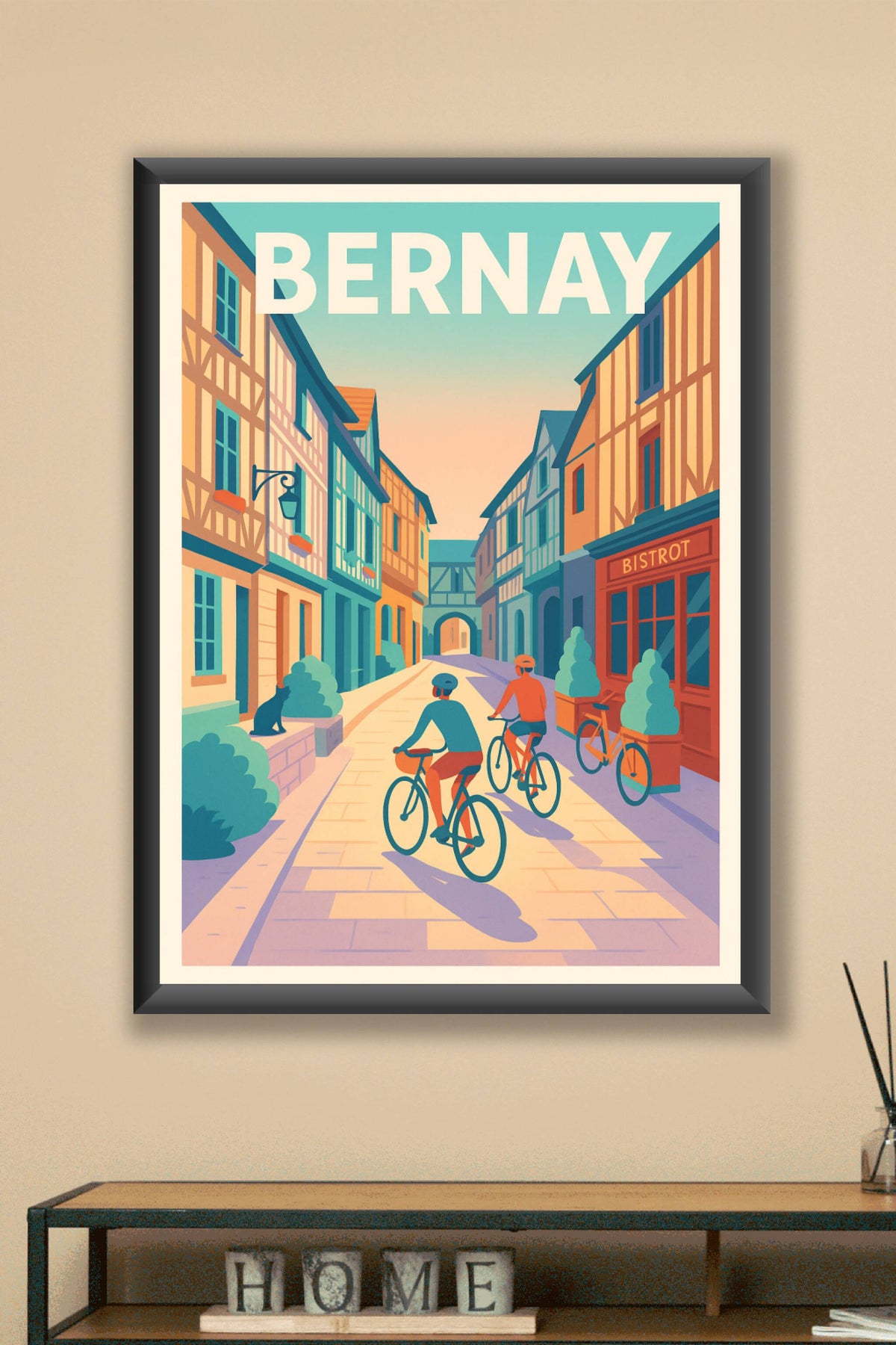 Affiche de Bernay - Balade à vélo au cœur de la ville ancienne