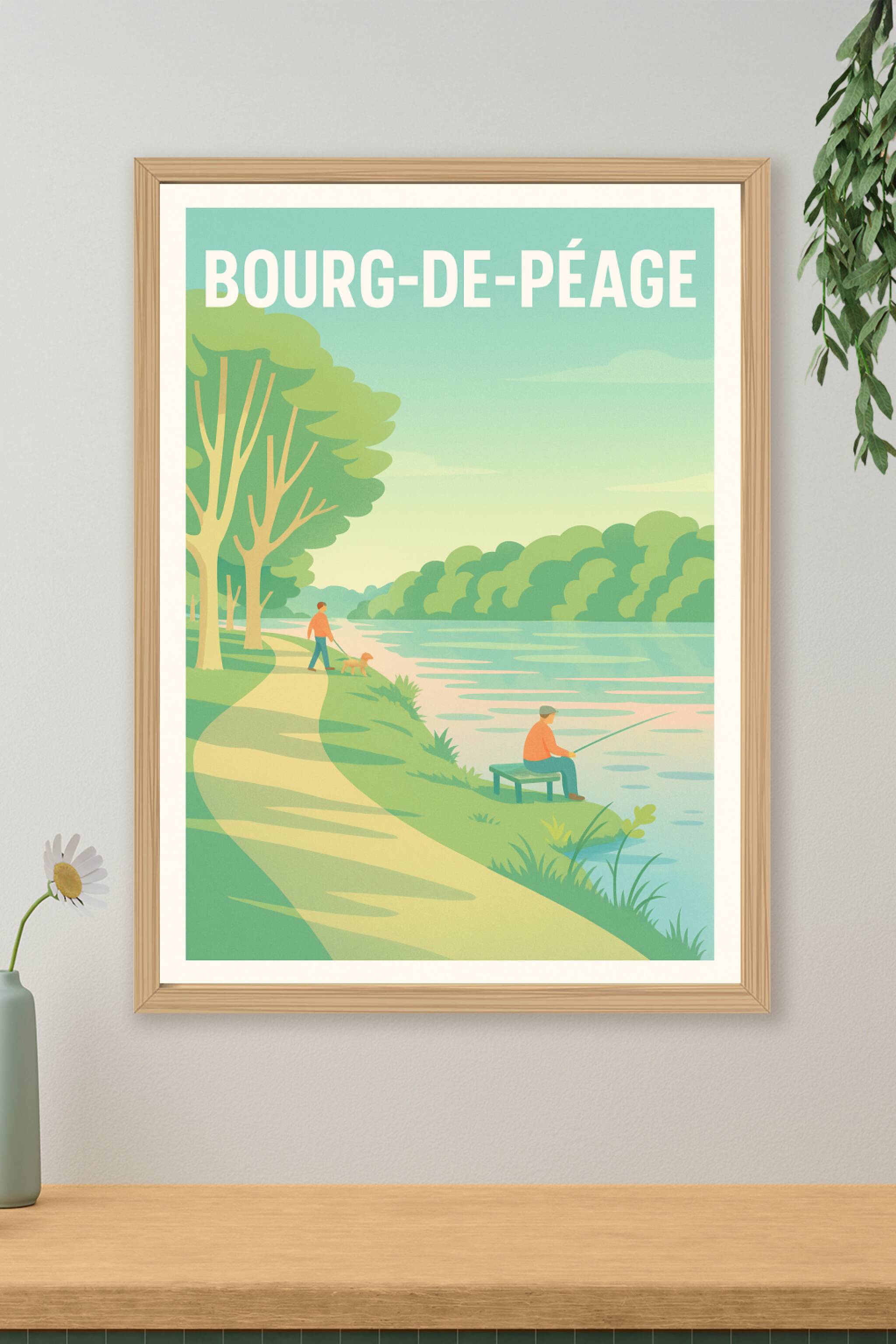 Affiche de Bourg-de-Péage - Évasion paisible au bord de l'eau
