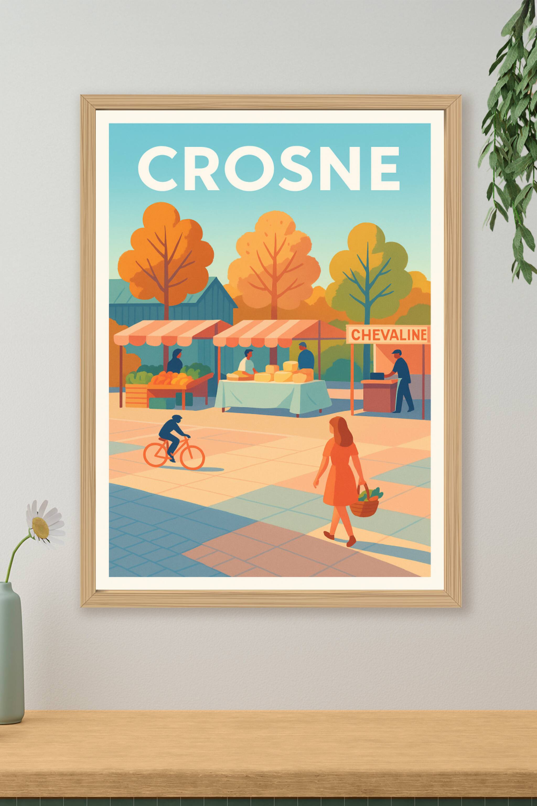 Affiche de Crosne - L'art de vivre sur le marché local