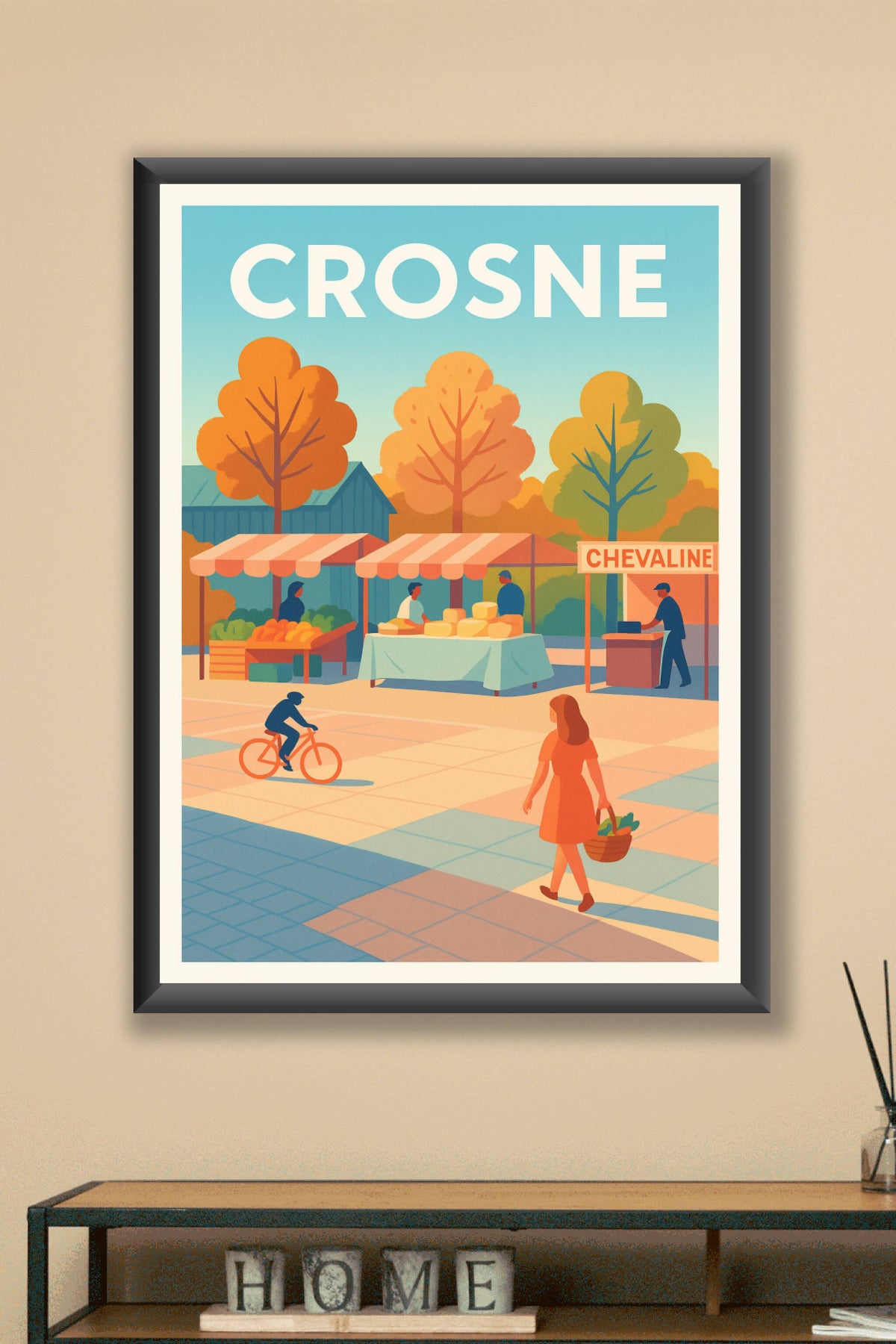 Affiche de Crosne - L'art de vivre sur le marché local