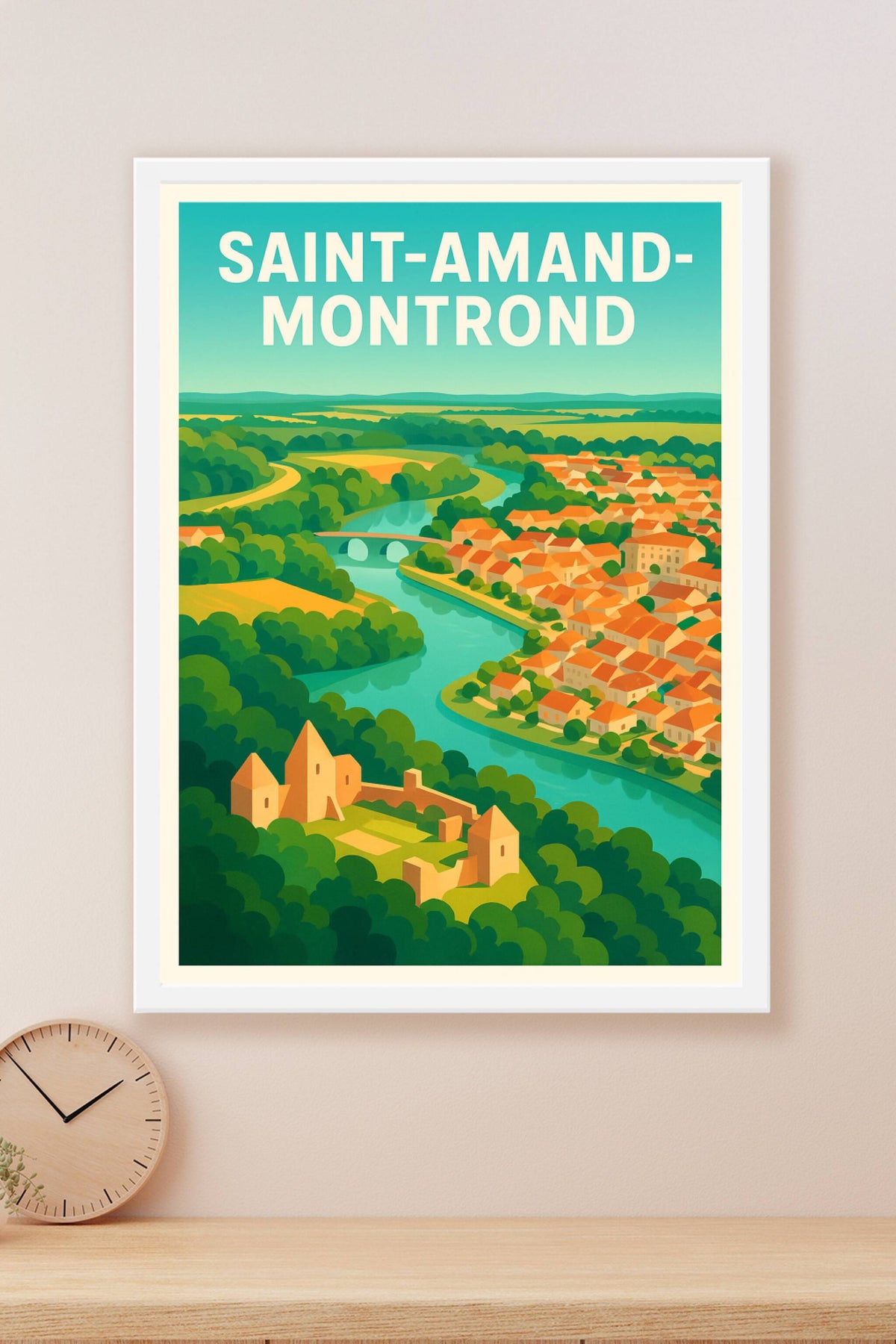 Affiche de Saint-Amand-Montrond - Charme et nature au bord de l'eau