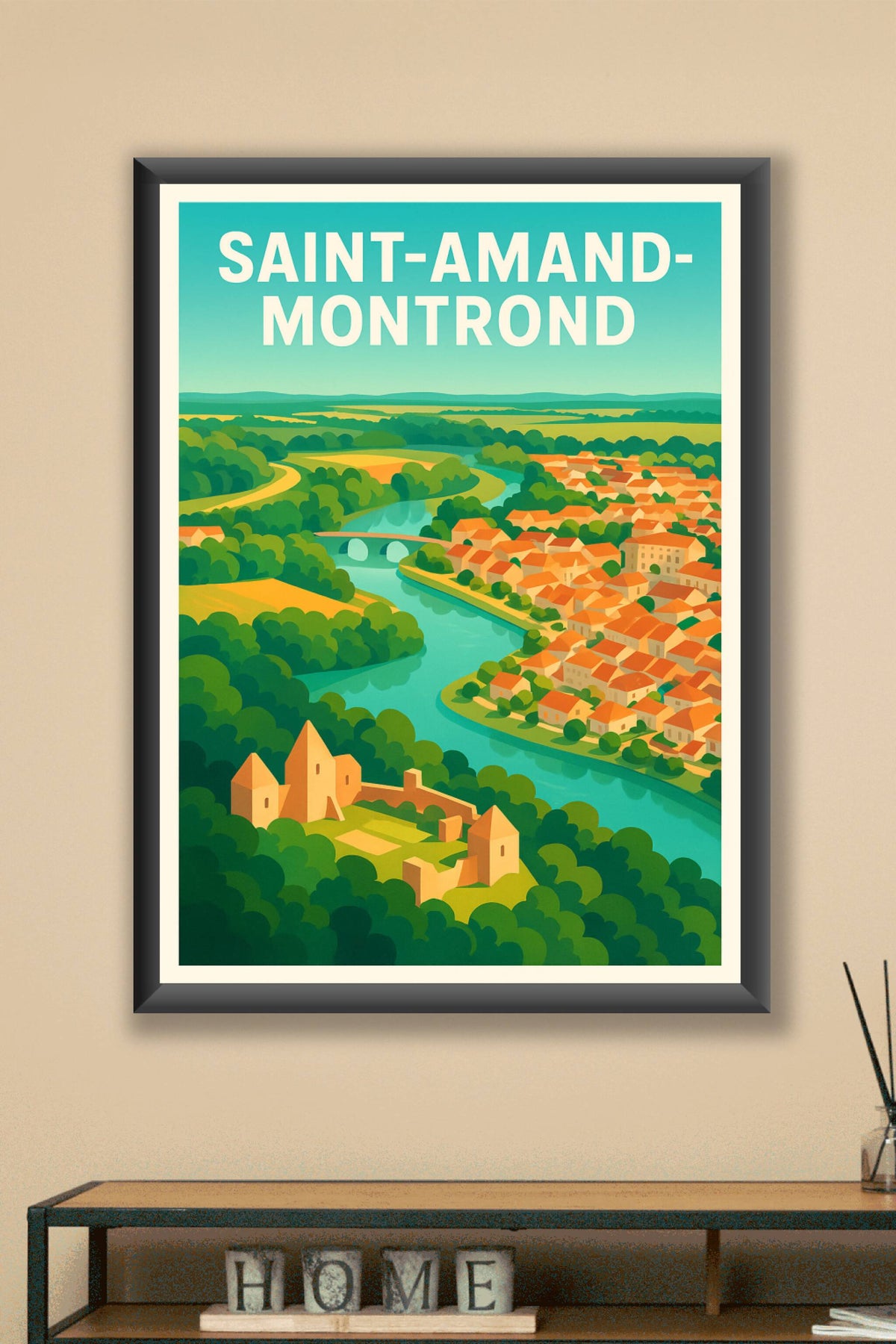 Affiche de Saint-Amand-Montrond - Charme et nature au bord de l'eau