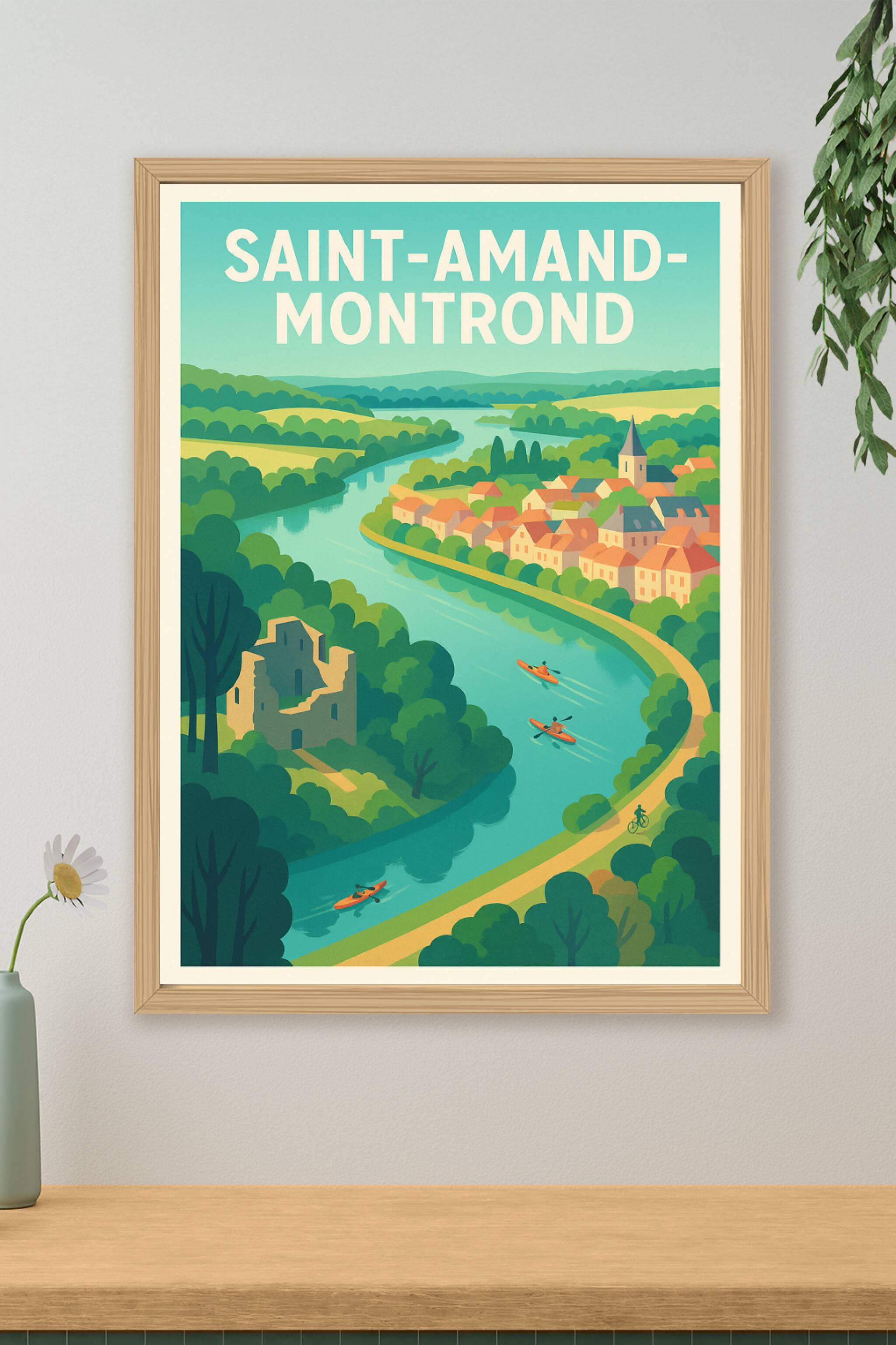 Affiche de Saint-Amand-Montrond - Escapade au fil de l'eau