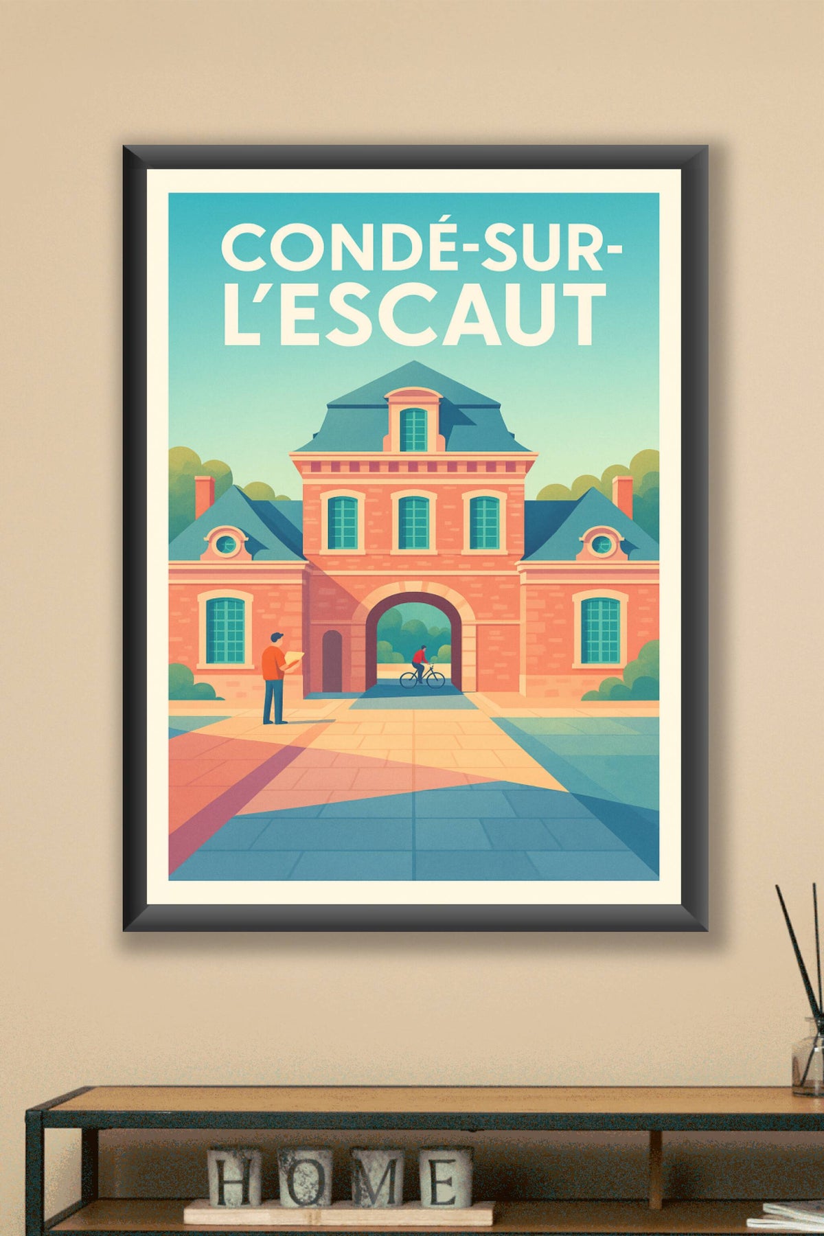 Affiche de Condé-sur-l'Escaut - Charme et architecture en lumière
