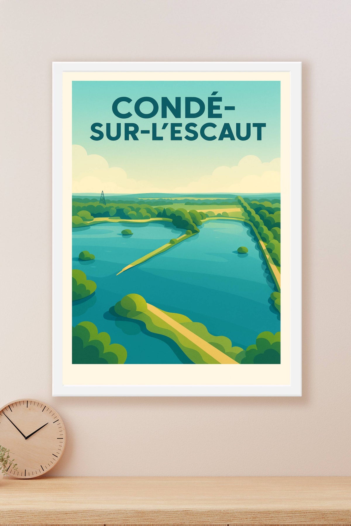 Affiche de Condé-sur-l'Escaut - Harmonie entre nature et eau
