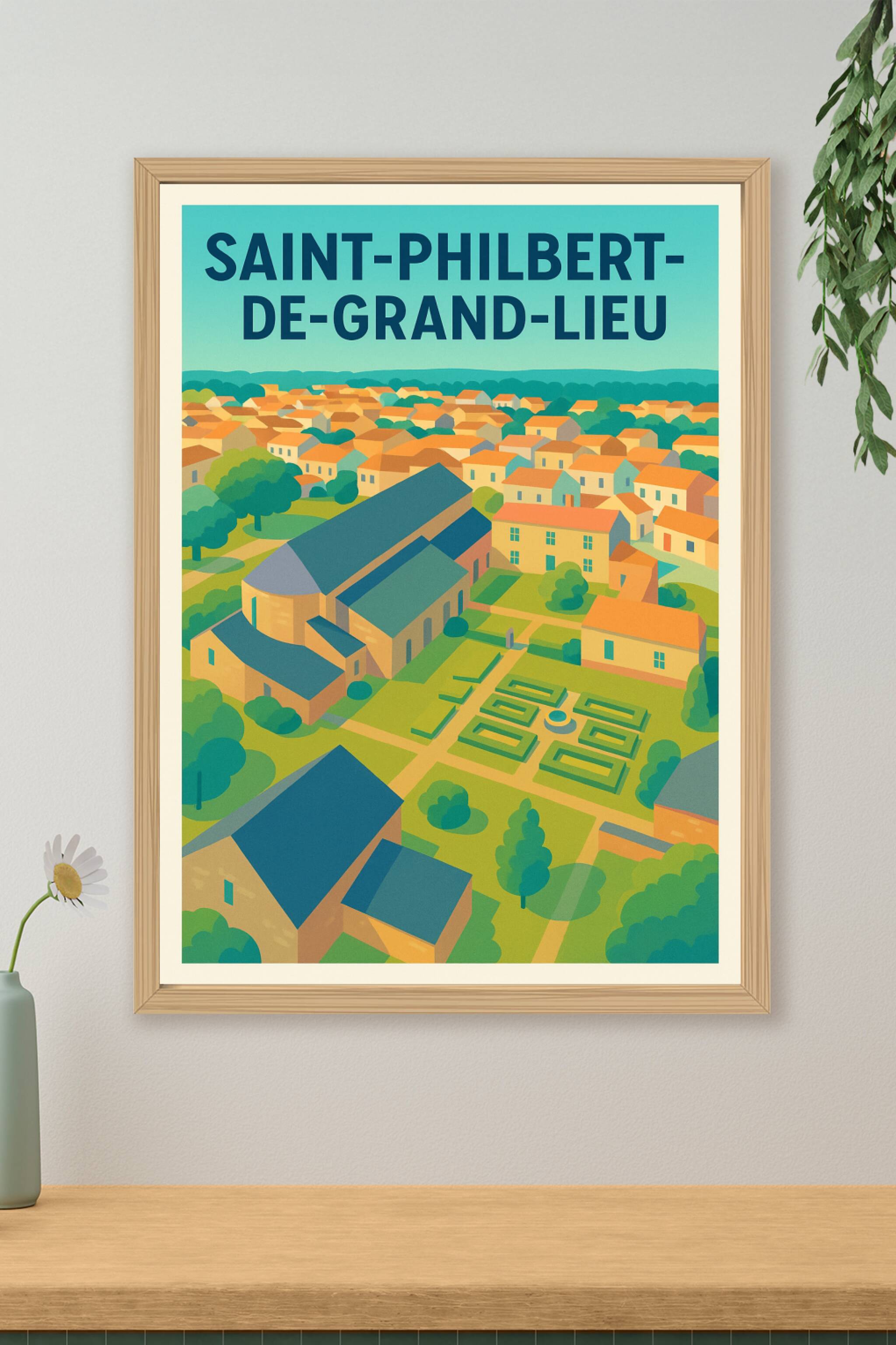 Affiche de Saint-Philibert-de-Grand-Lieu - L'élégance d'un village paisible