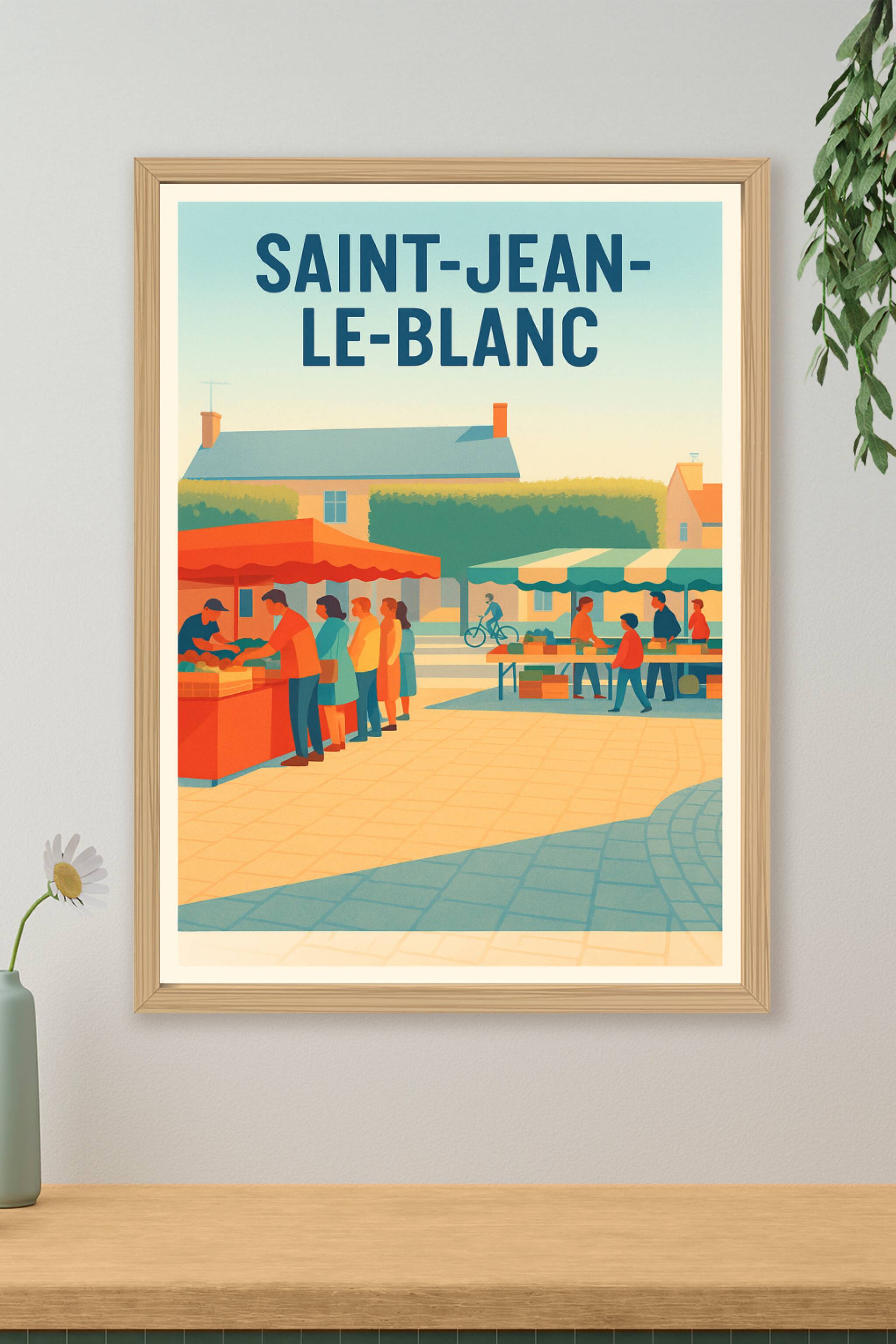 Affiche de Saint-Jean-le-Blanc - L'ambiance chaleureuse du marché local
