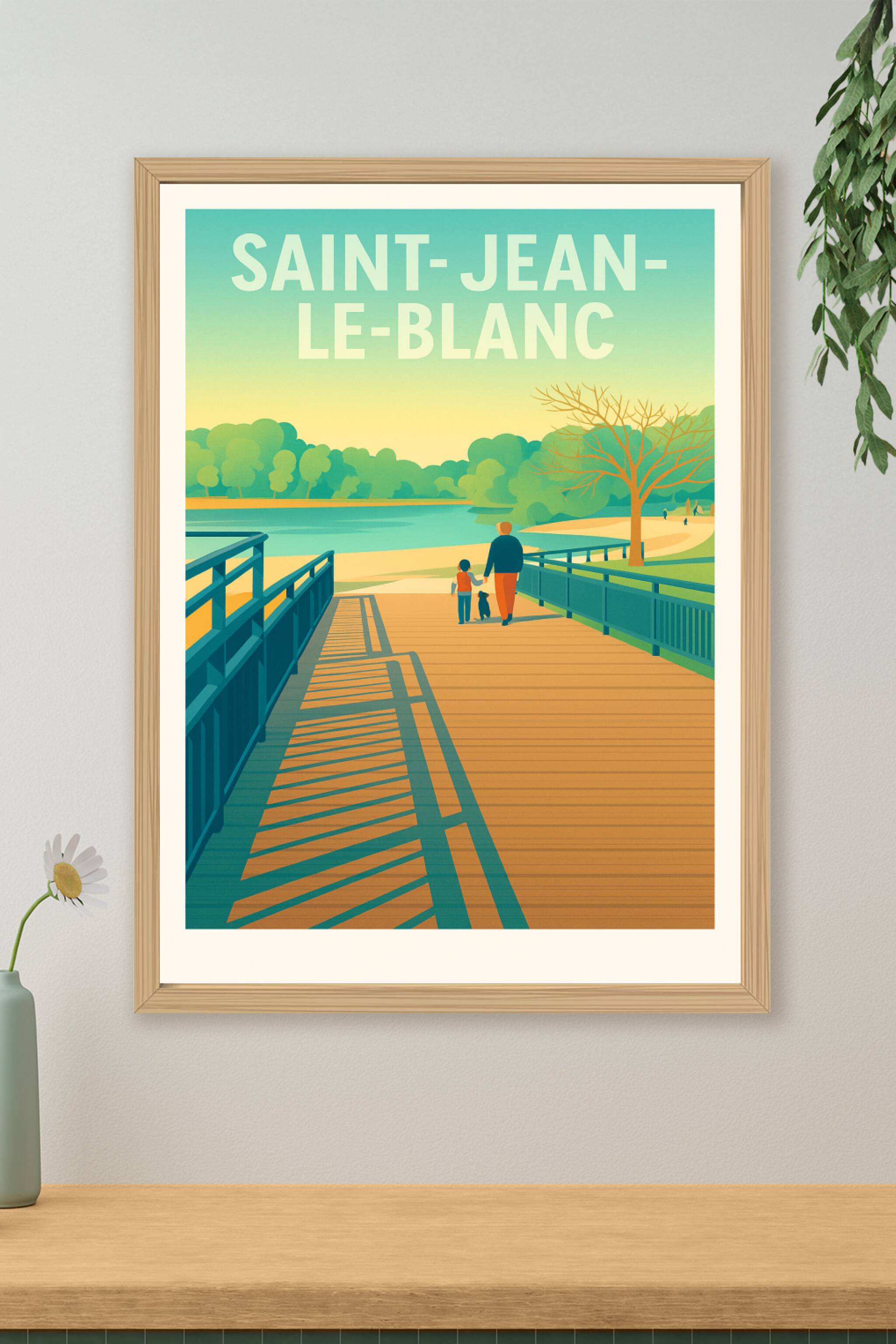 Affiche de Saint-Jean-le-Blanc - Promenade paisible au bord de l'eau