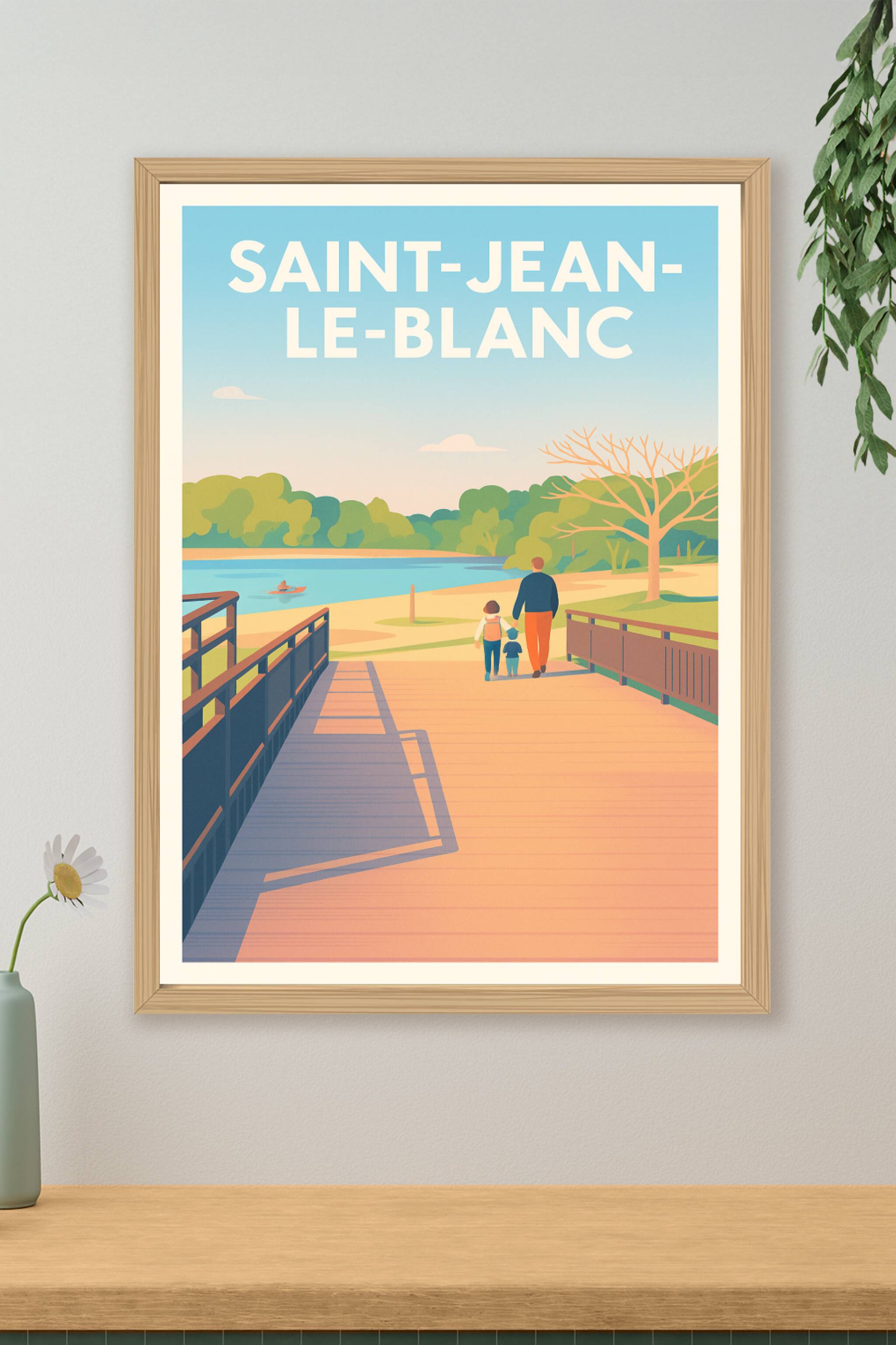 Affiche de Saint-Jean-le-Blanc - Promenade en bord de Loire