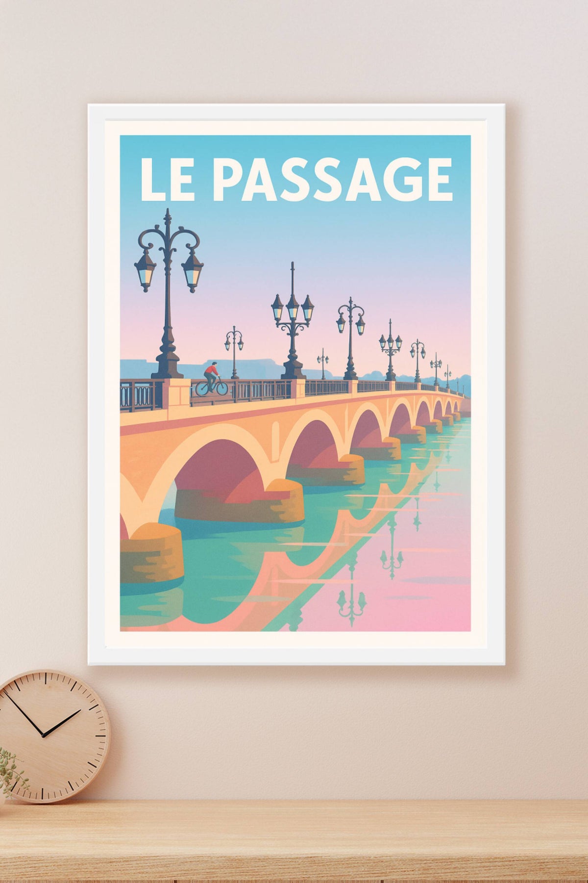 Affiche de Bordeaux - Le Passage entre lumière et reflet