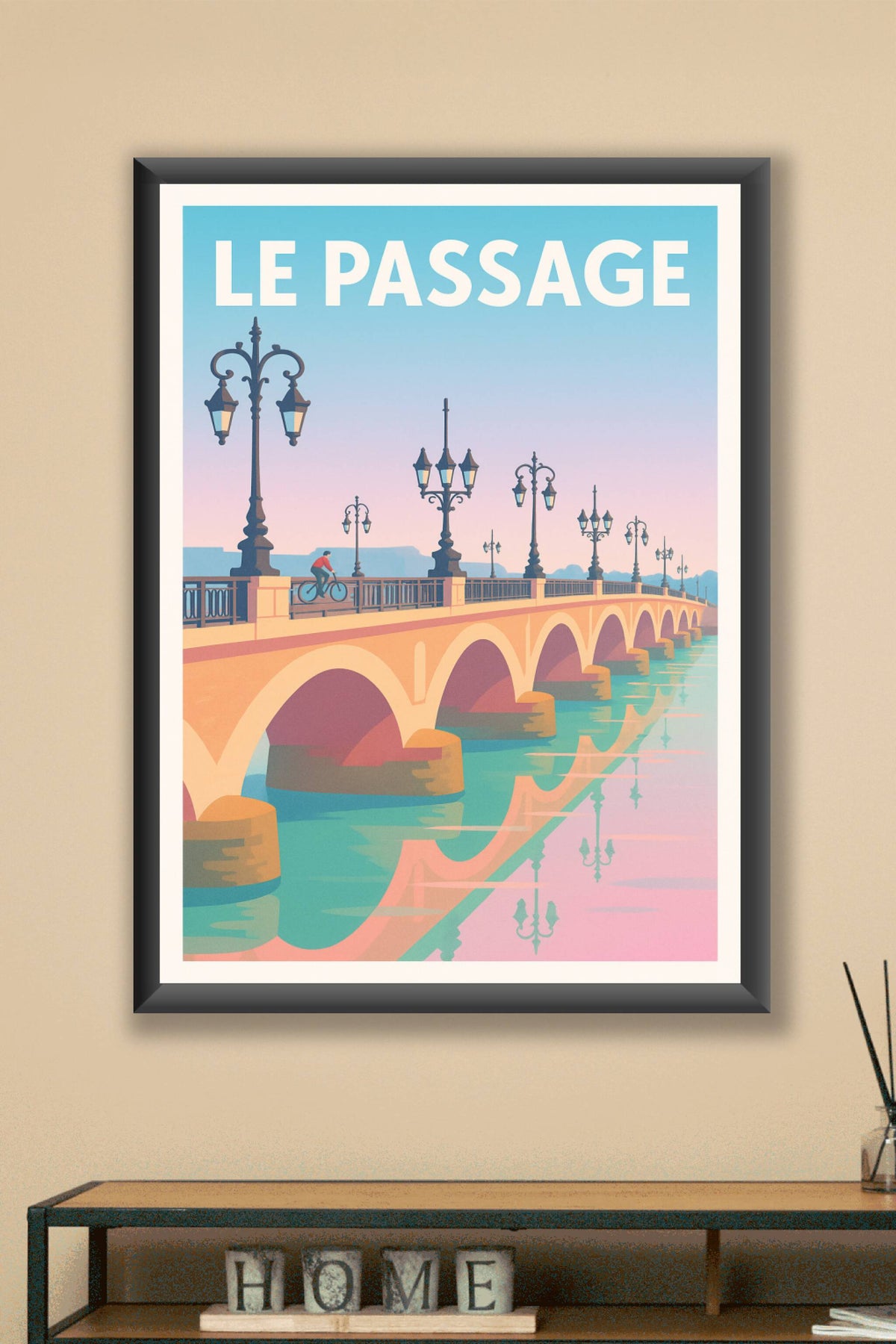 Affiche de Bordeaux - Le Passage entre lumière et reflet