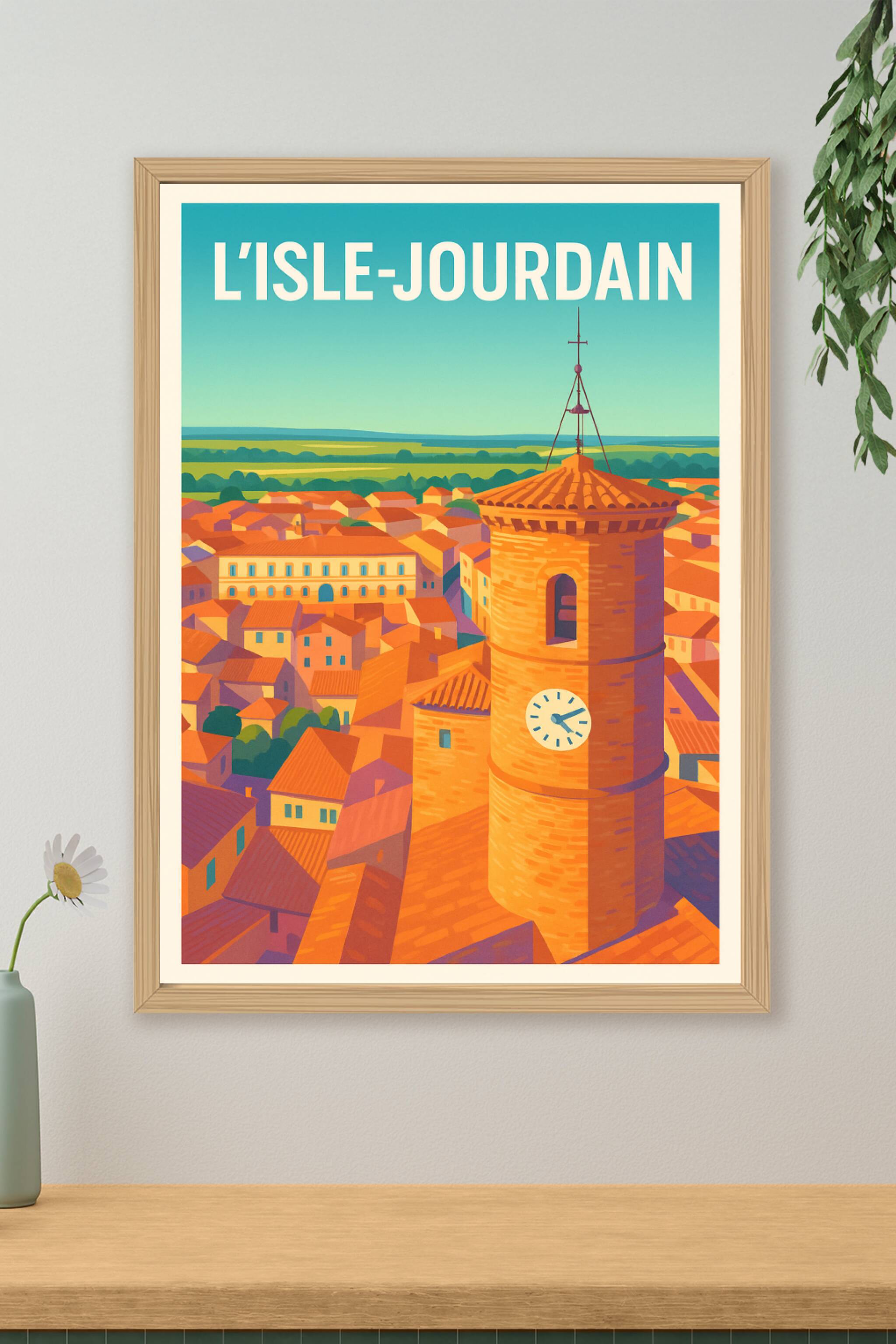 Affiche de L'Isle-Jourdain - Charme et authenticité du Sud-Ouest