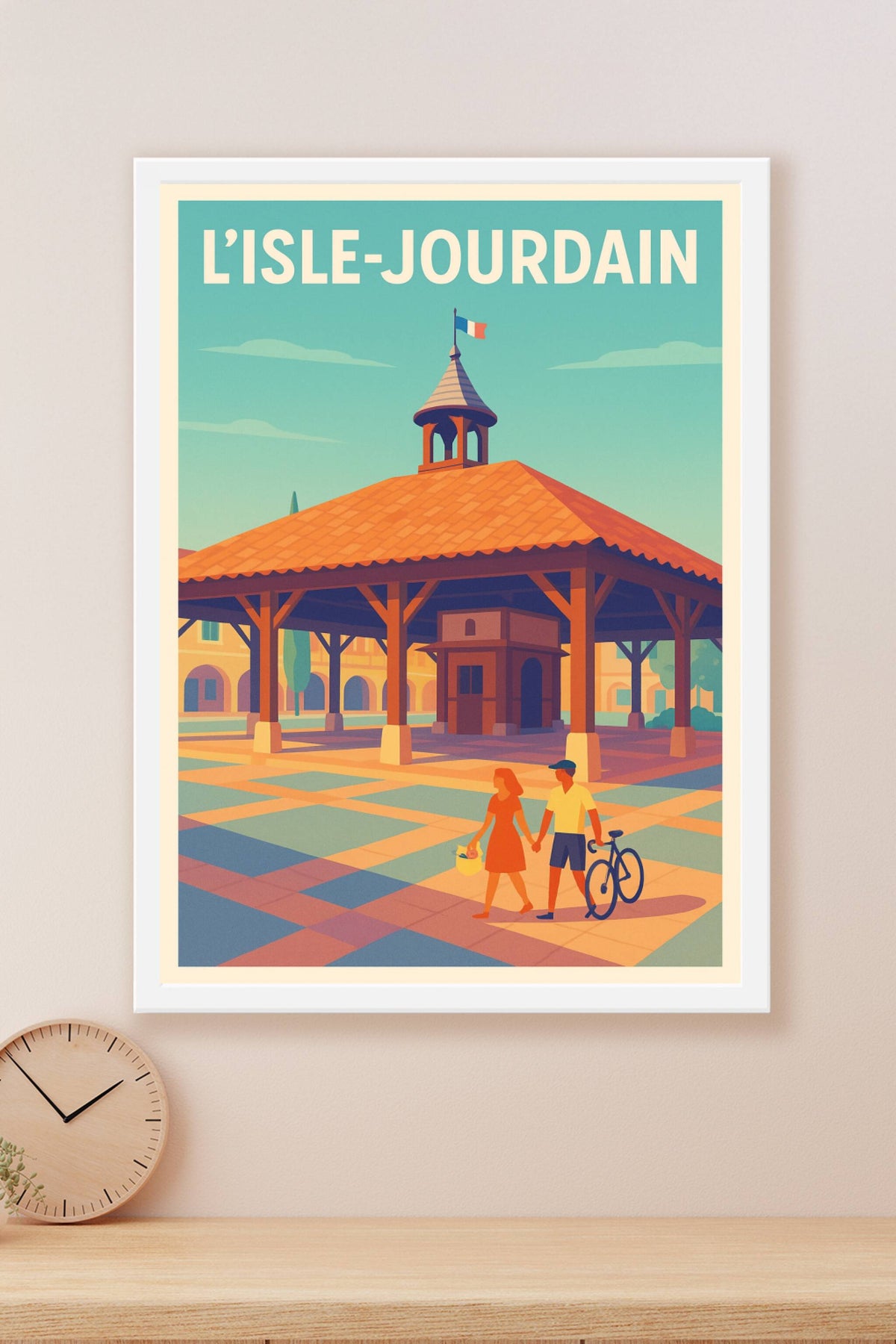 Affiche de L'Isle-Jourdain - Charme et douceur de la place centrale