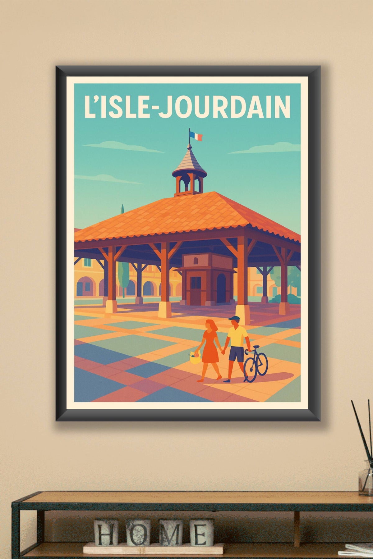Affiche de L'Isle-Jourdain - Charme et douceur de la place centrale