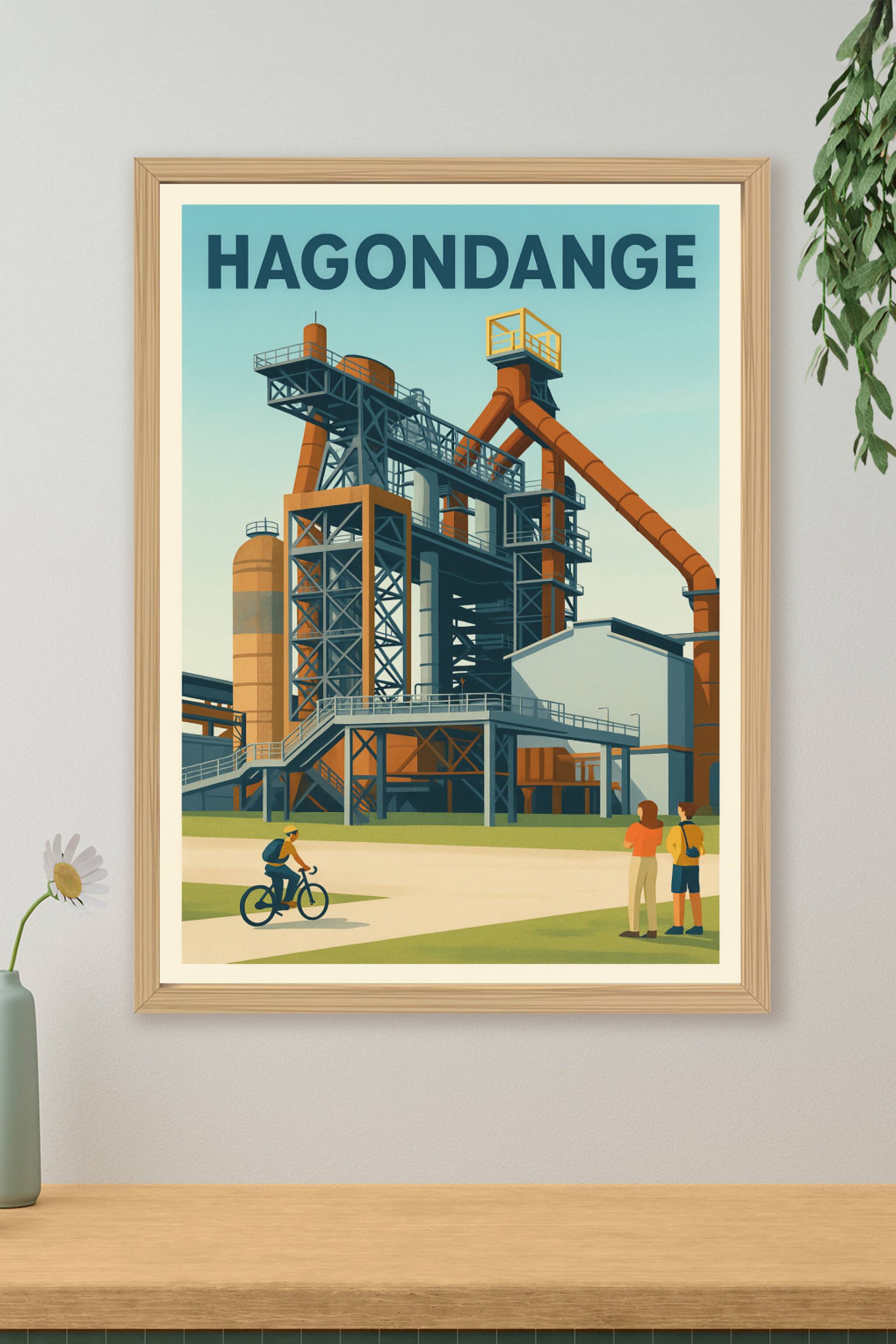 Affiche de Hagondange - L'Usine au cœur de la ville