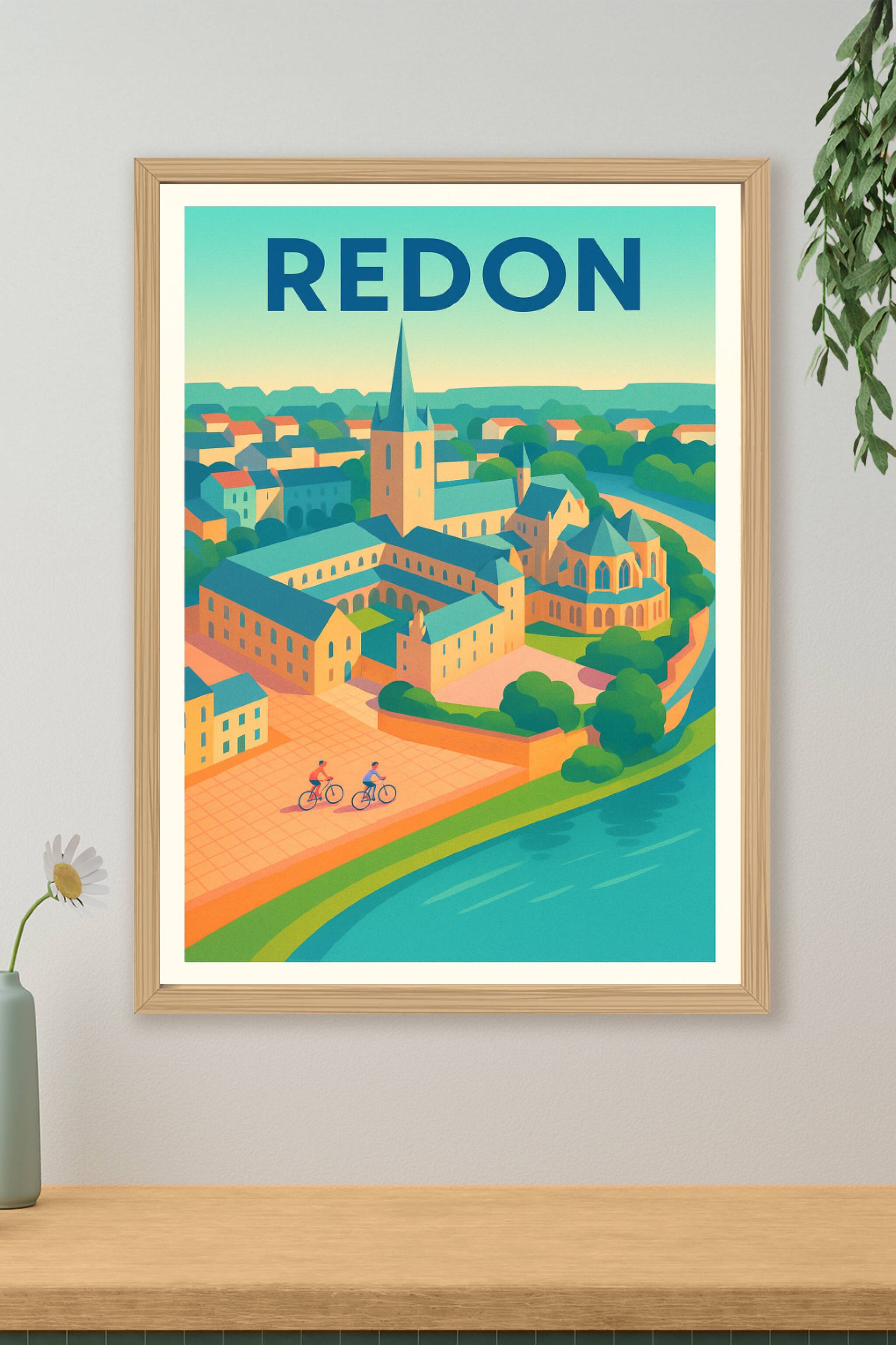 Affiche de Redon - Charme et patrimoine au bord de l'eau