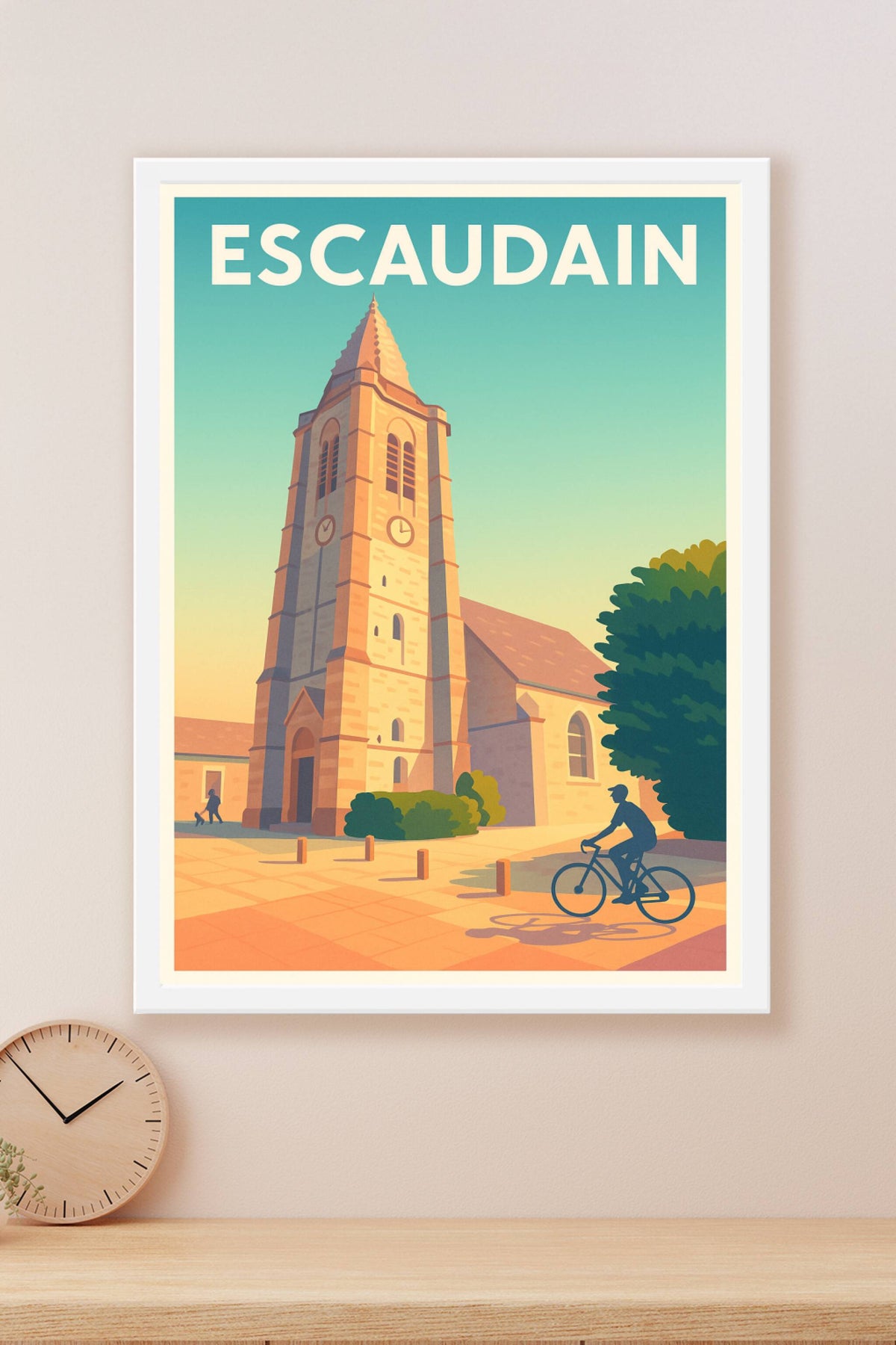 Affiche de Escaudain - Le charme paisible du clocher