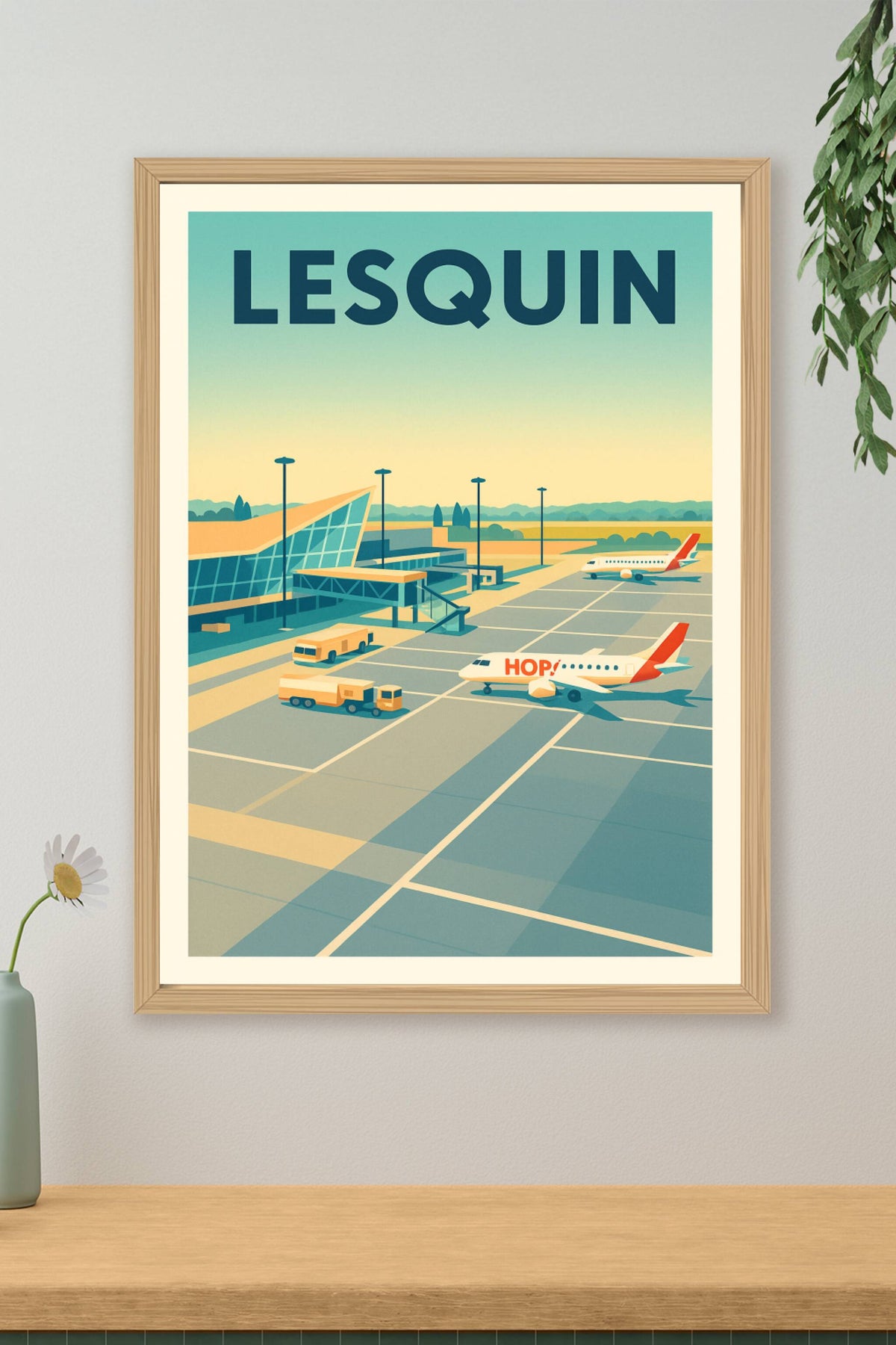 Affiche de Lesquin - L'élégance de l'aviation régionale