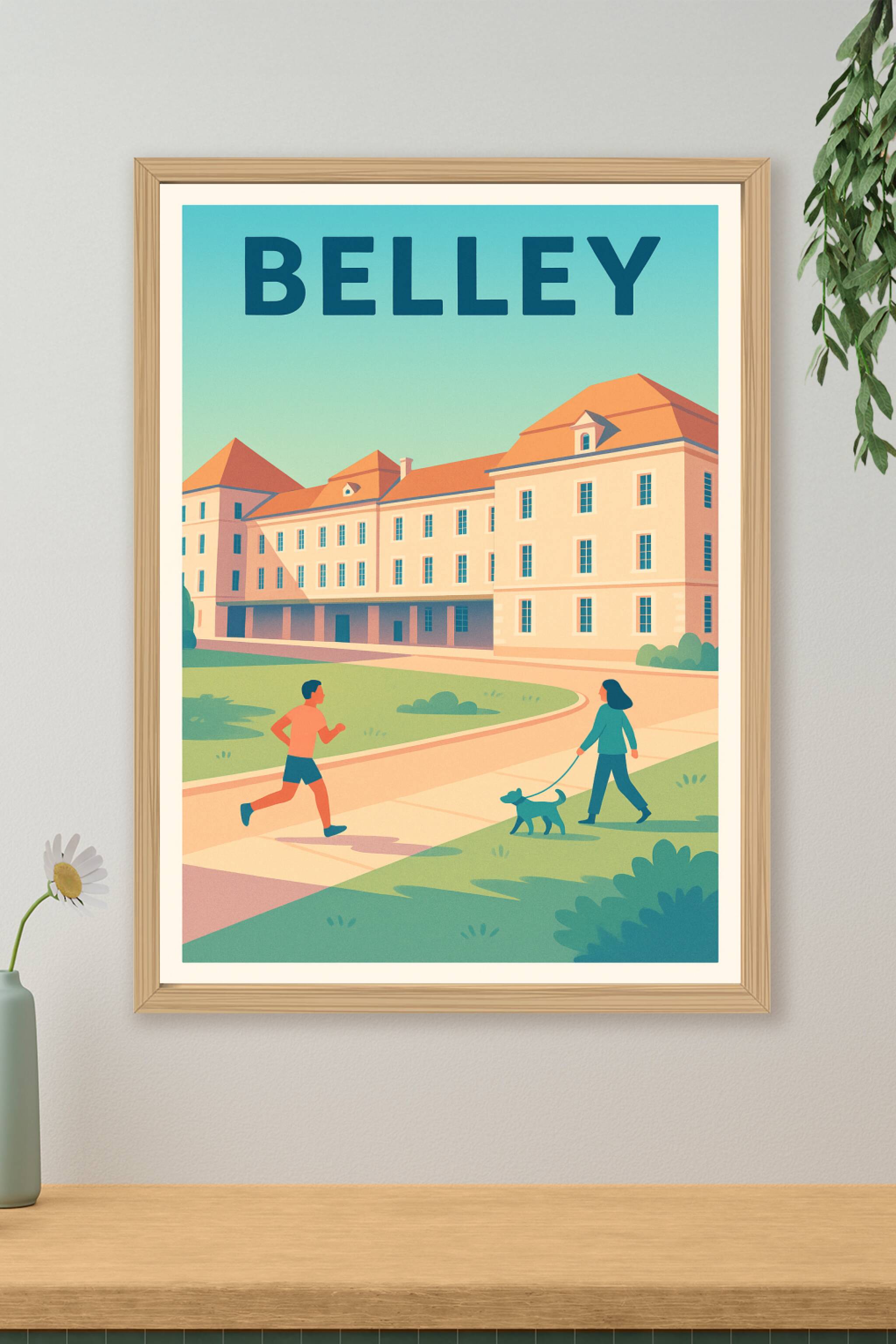 Affiche de Belley - Une promenade paisible au cœur de la ville