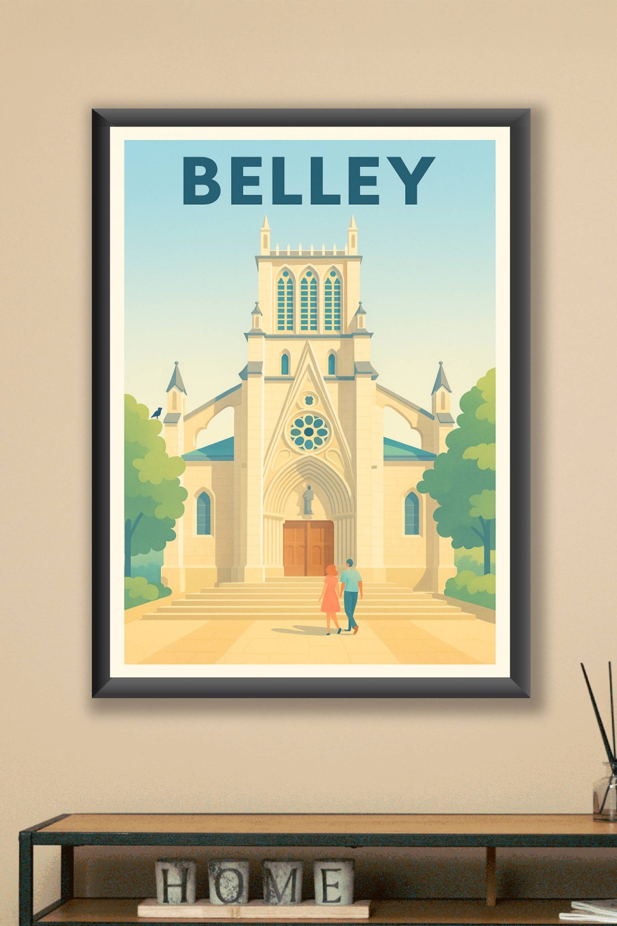 Affiche de Belley - Charme et élégance au cœur de la cité historique