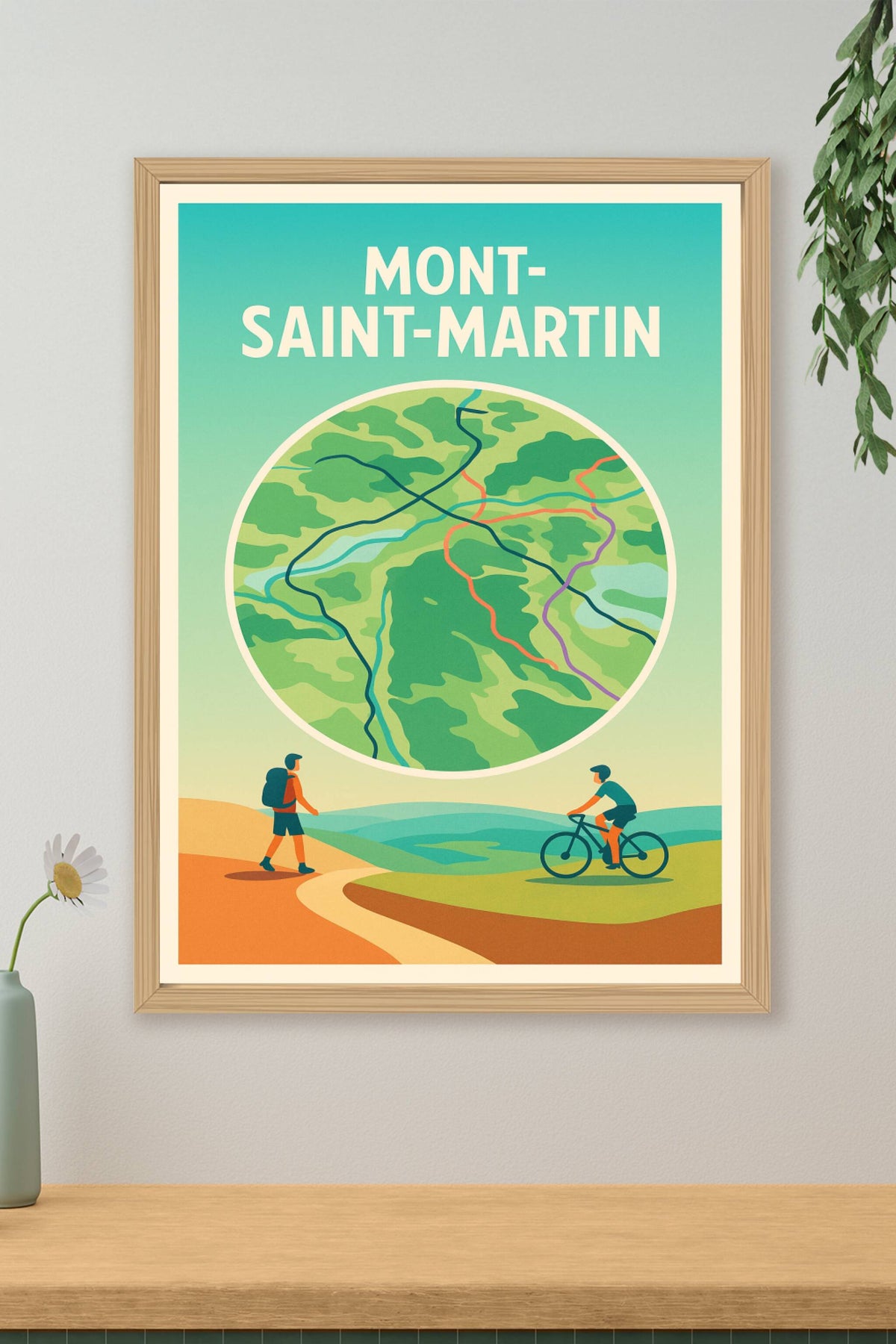 Affiche de Mont-Saint-Martin - L'escapade nature entre marche et vélo