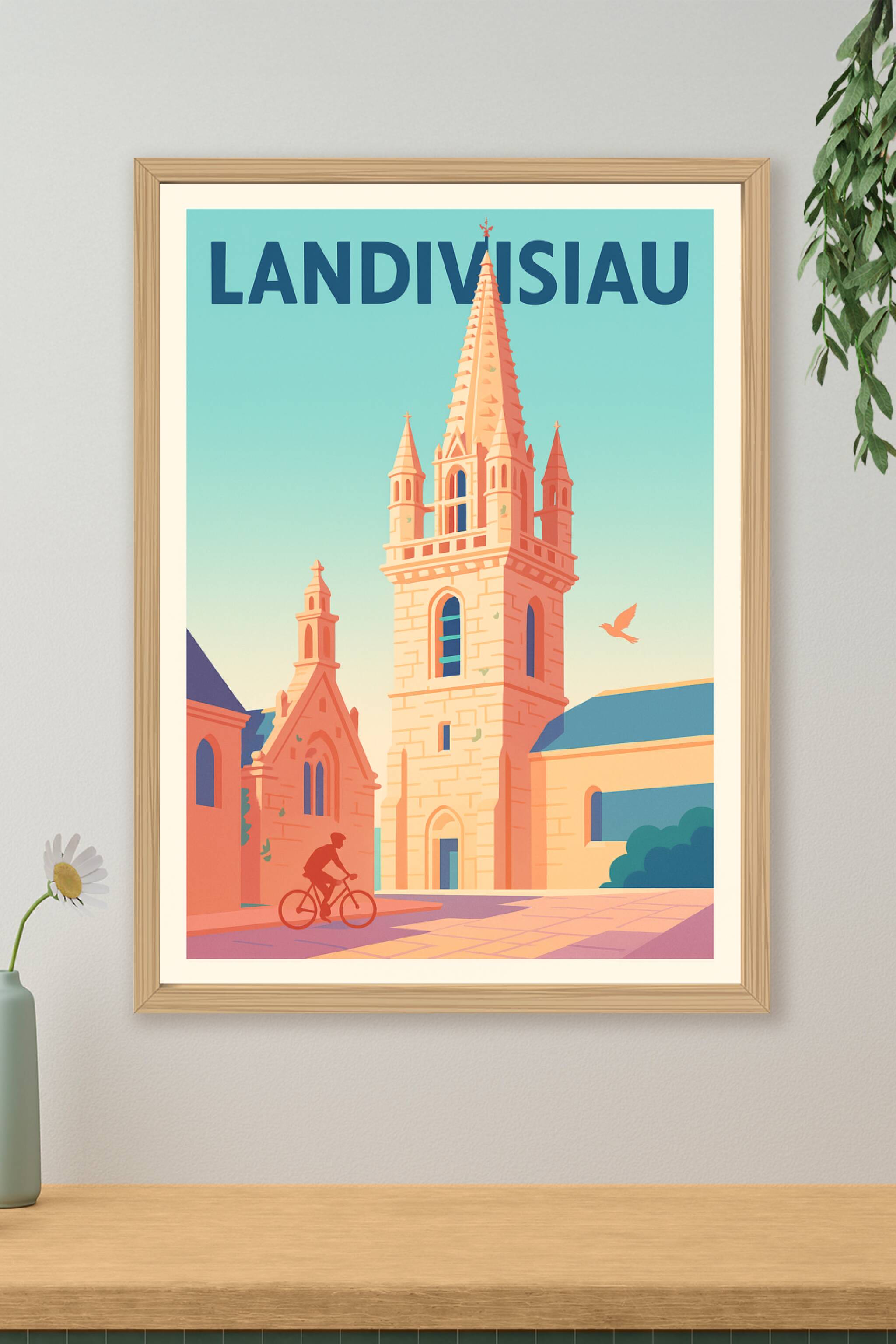 Affiche de Landivisiau - L'élégance architecturale bretonne