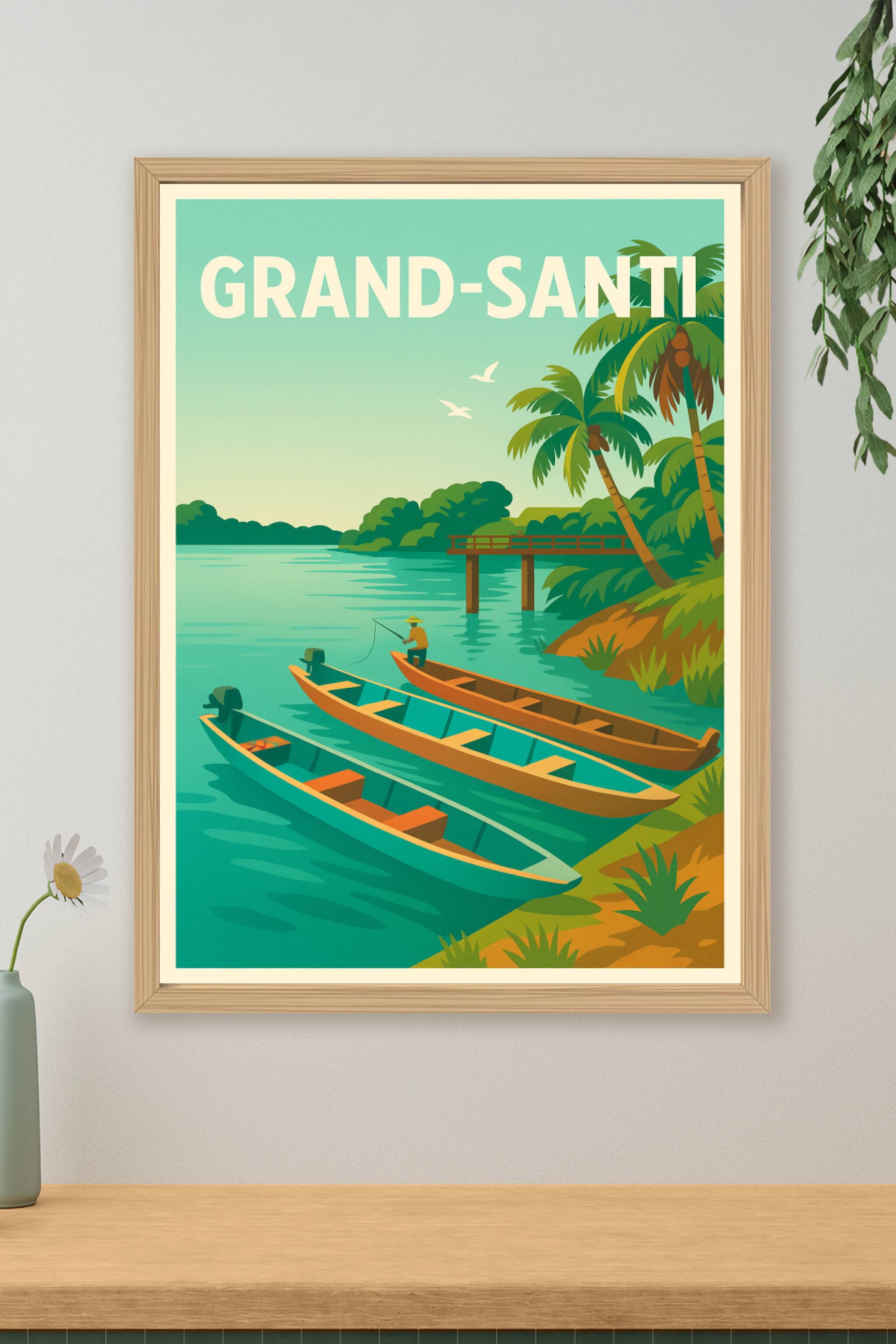 Affiche de Grand-Santi - Tranquillité tropicale au fil de l'eau