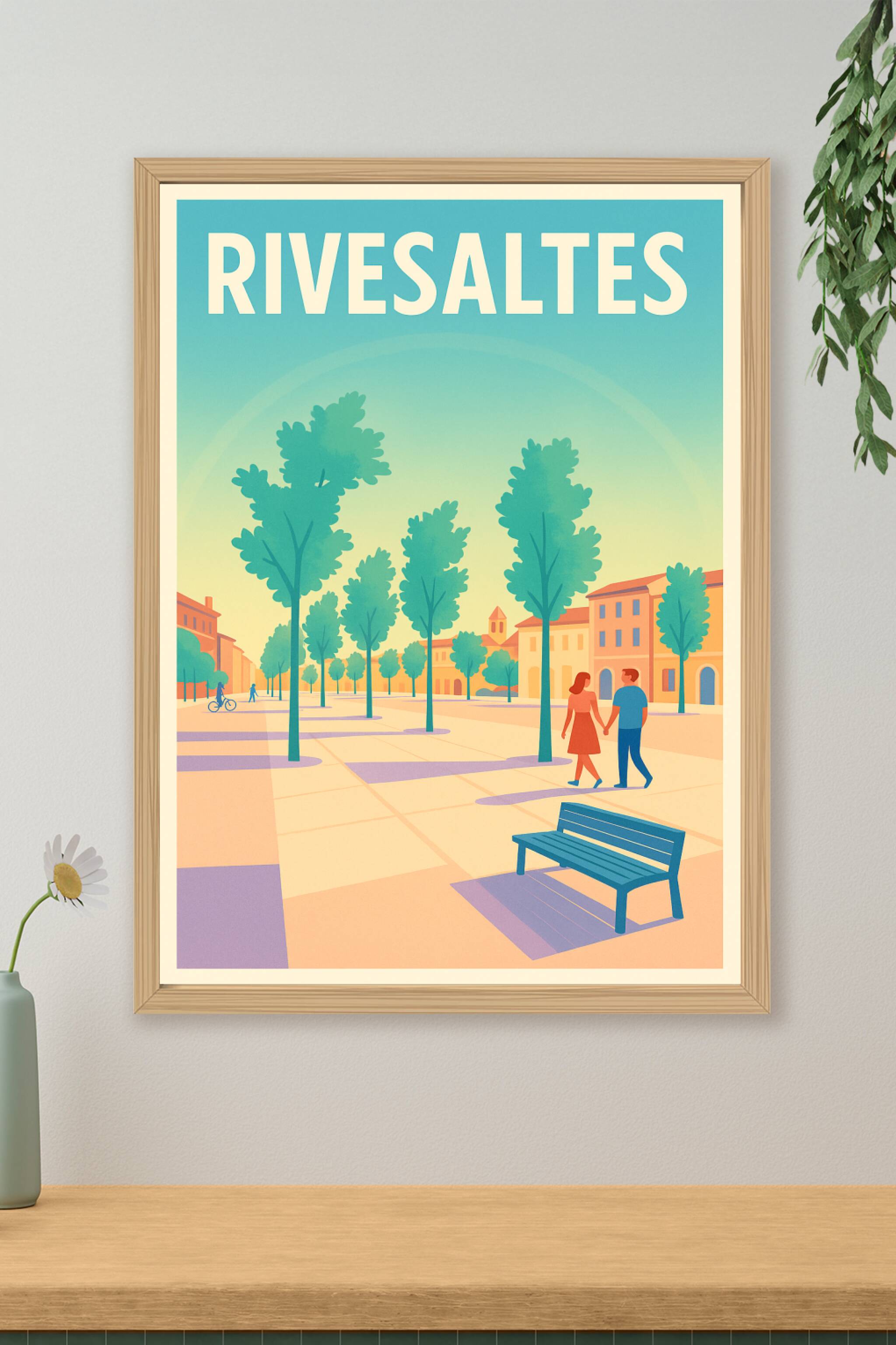 Affiche de Rivesaltes - L’Escapade Ensoleillée