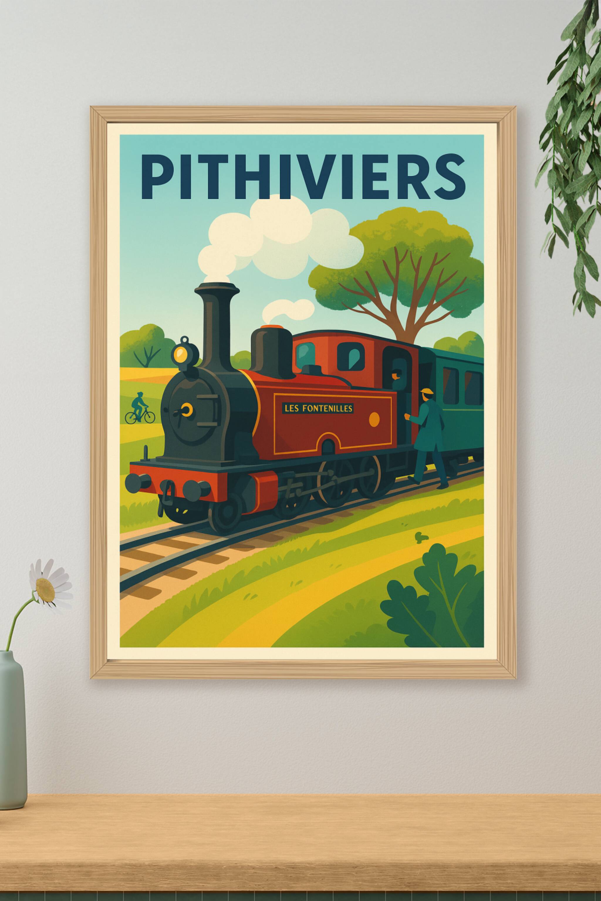 Affiche de Pithiviers - Voyage nostalgique en locomotive à vapeur