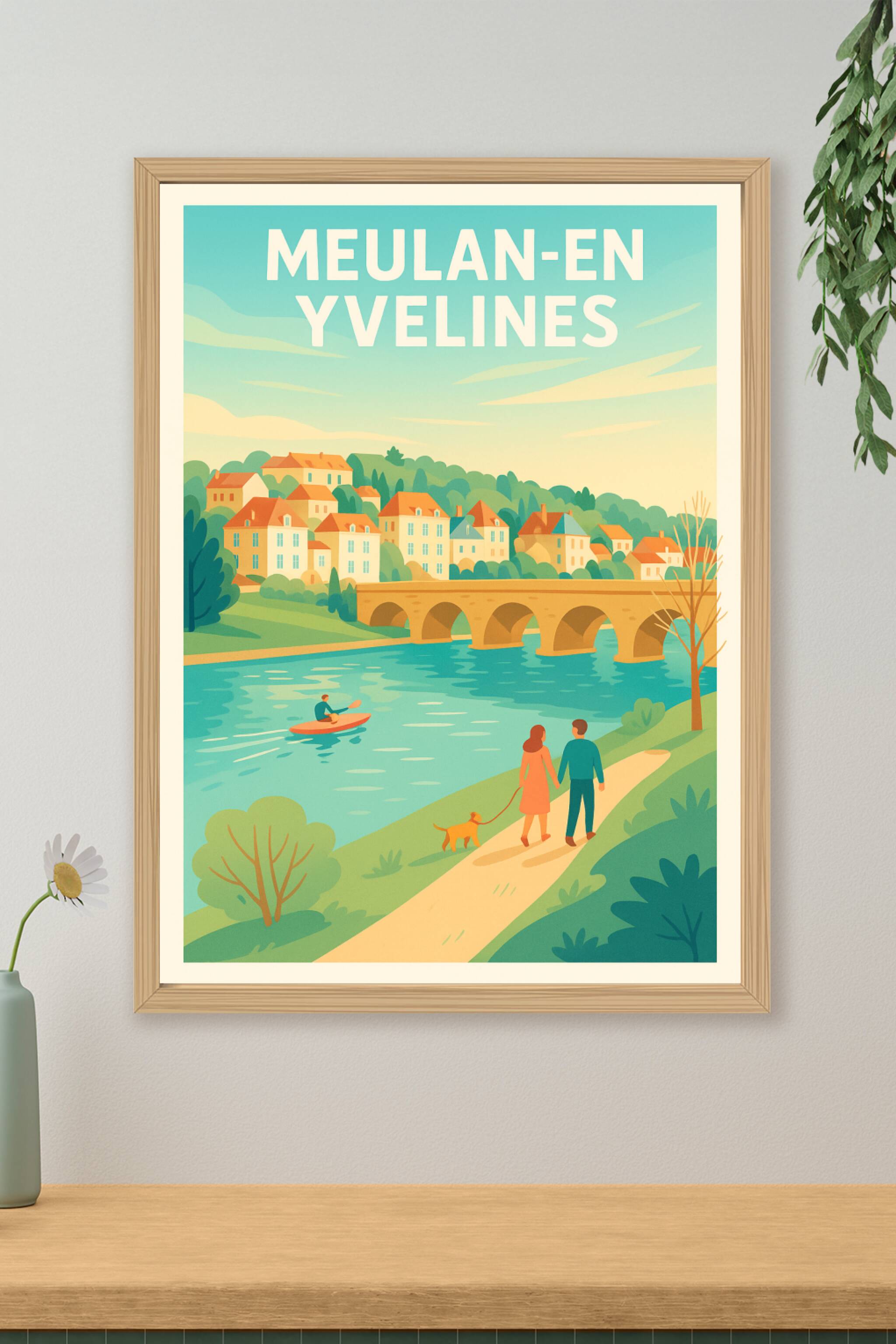 Affiche de Meulan-en-Yvelines - Charme bucolique au fil de l'eau