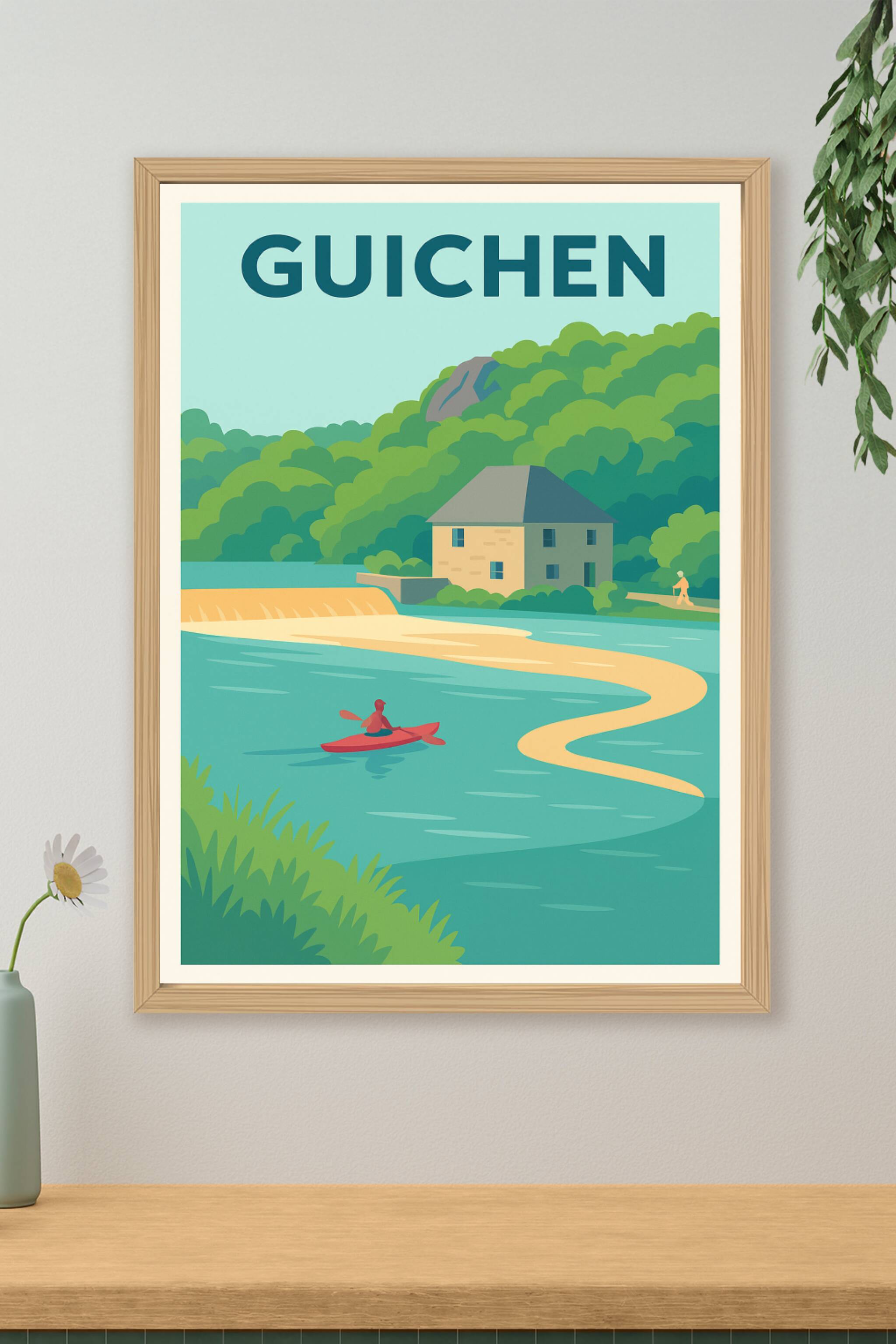 Affiche de Guichen - Sérénité en bord de rivière