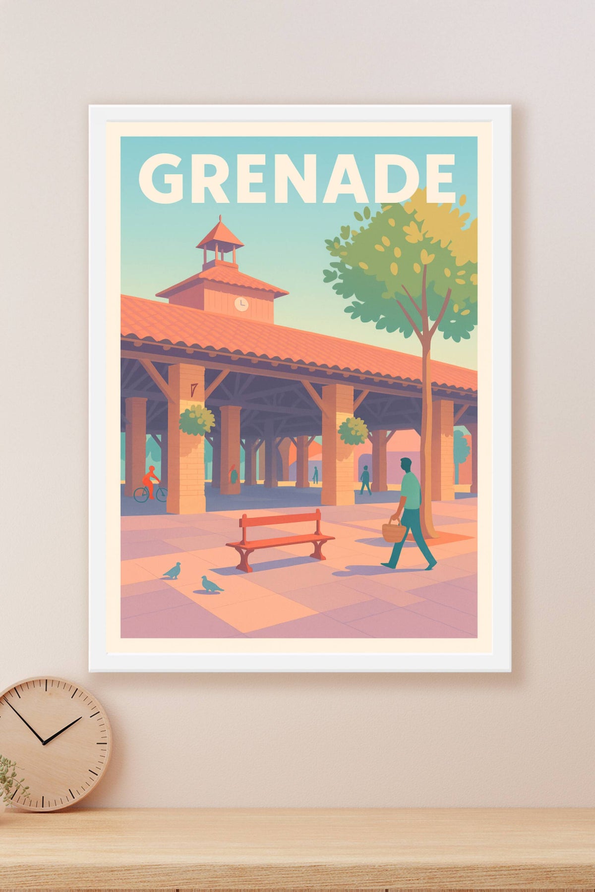 Affiche de Grenade - Charme et sérénité au marché couvert