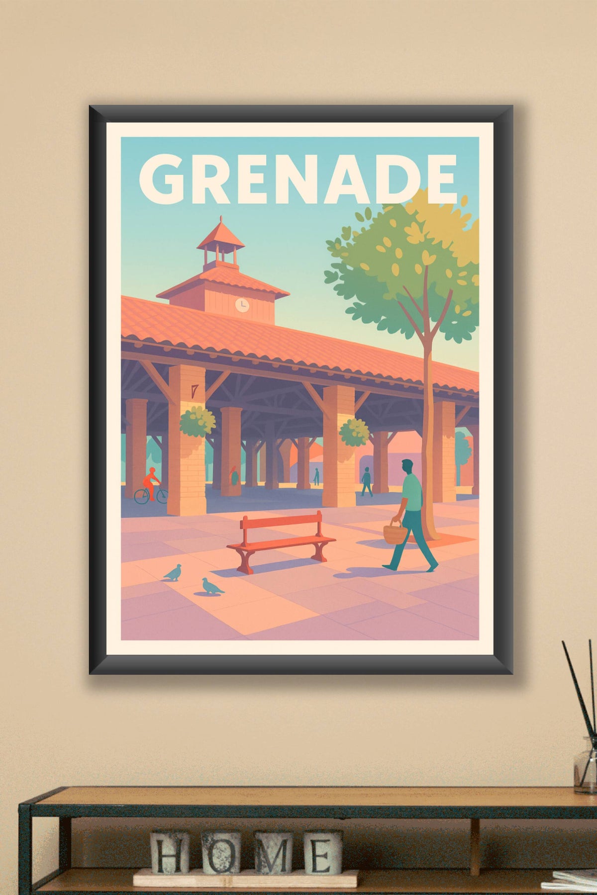 Affiche de Grenade - Charme et sérénité au marché couvert