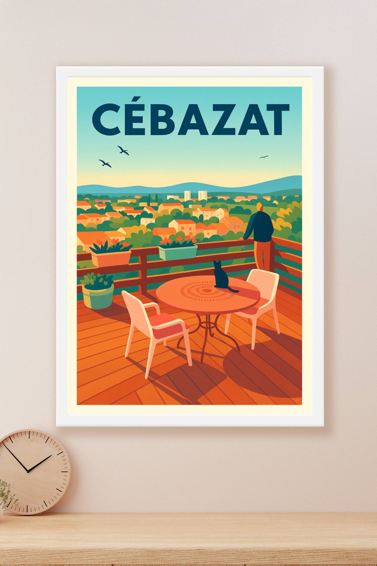 Affiche de Cébazat - Vue paisible sur la campagne auvergnate