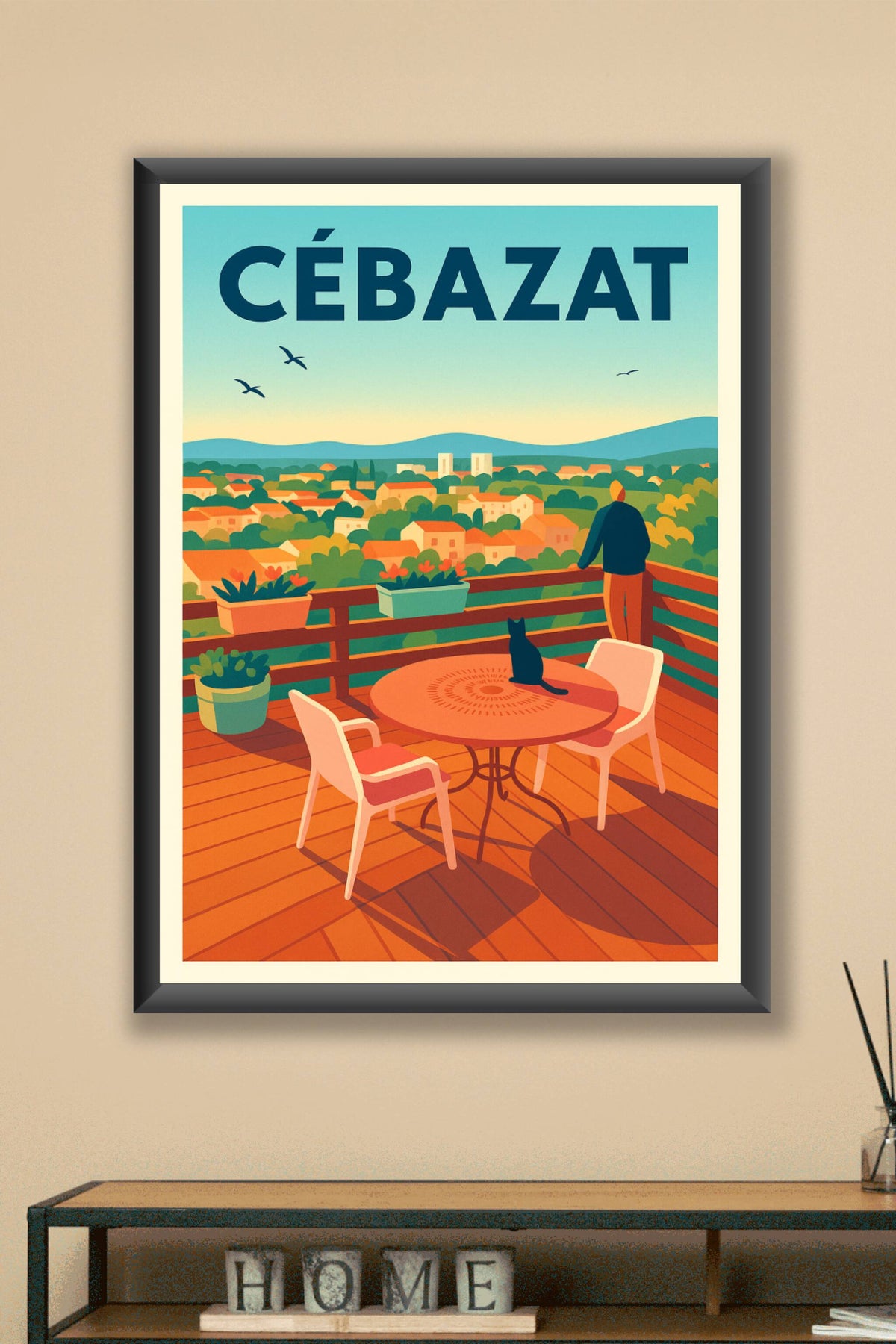 Affiche de Cébazat - Vue paisible sur la campagne auvergnate