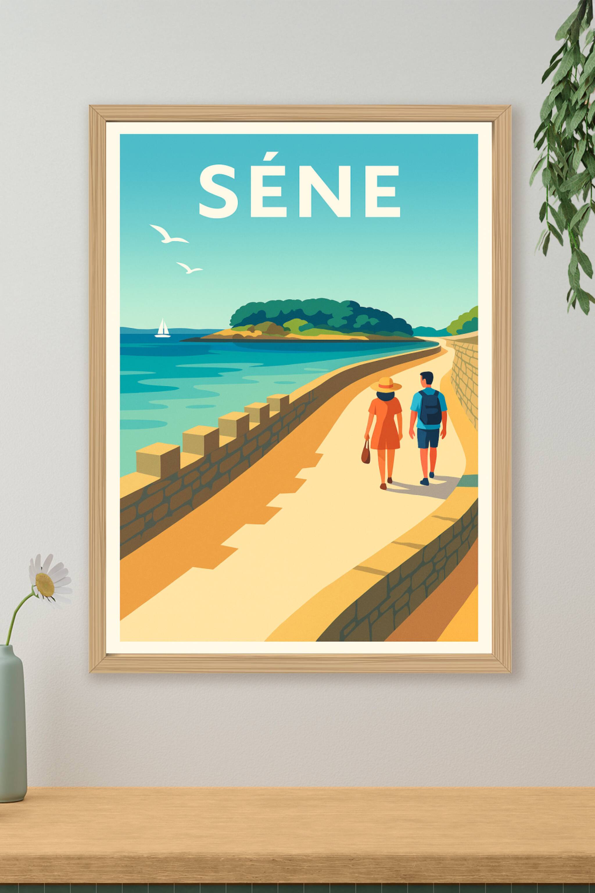 Affiche de Séné - Promenade en bord de mer