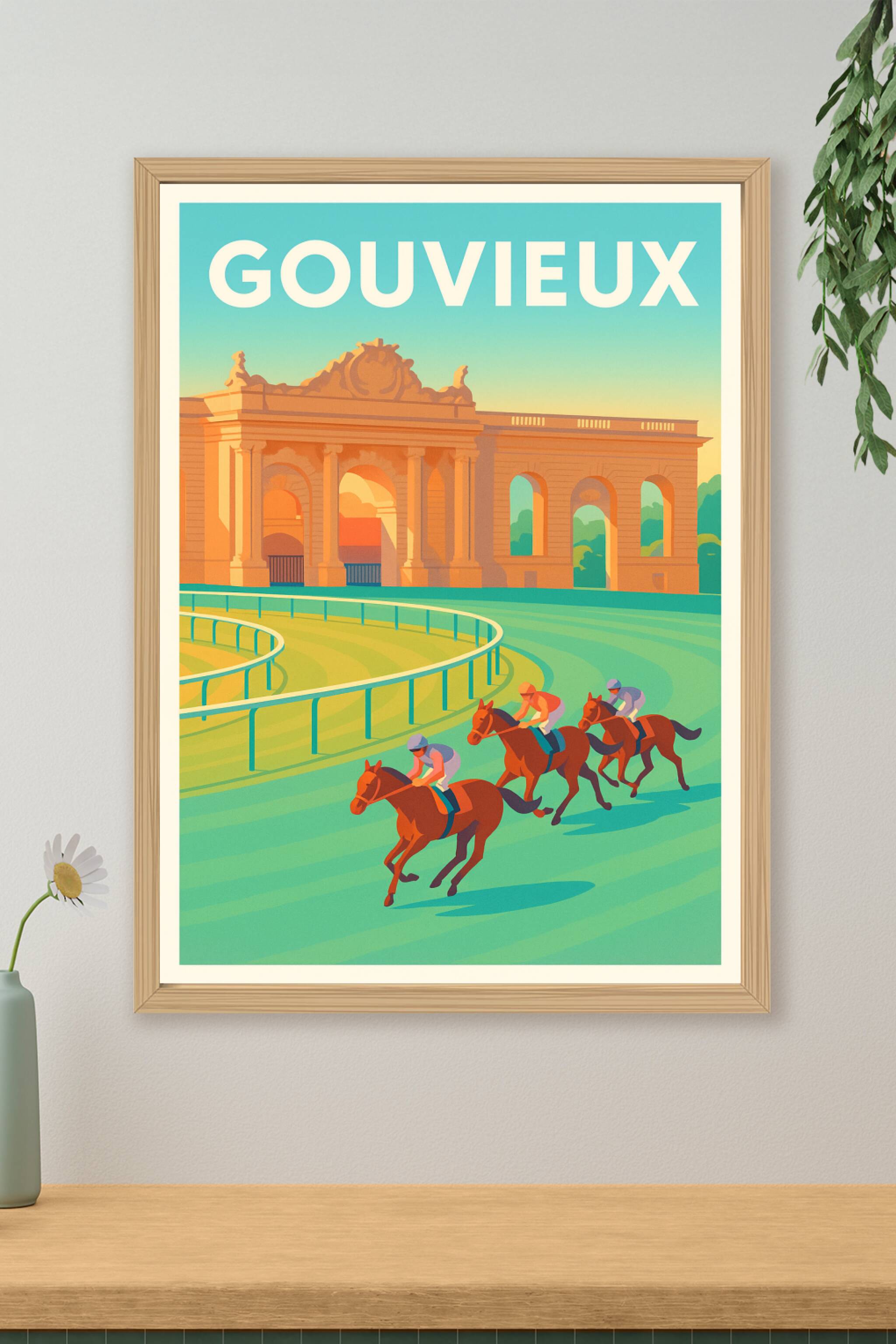 Affiche de Gouvieux - L'élégance des courses hippiques
