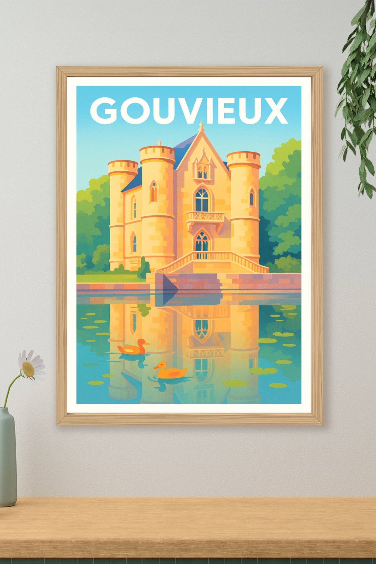 Affiche de Gouvieux - Le charme tranquille du château aux canards