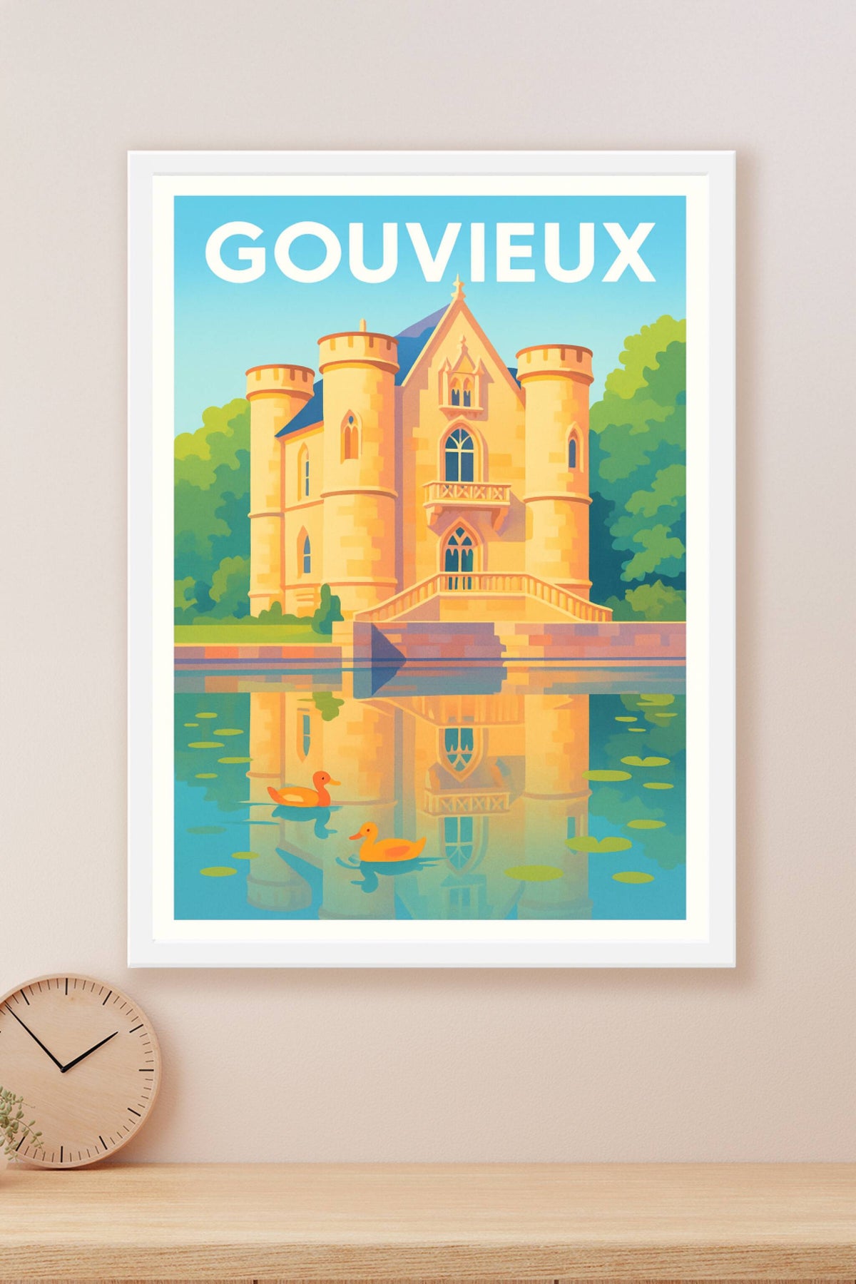 Affiche de Gouvieux - Le charme tranquille du château aux canards