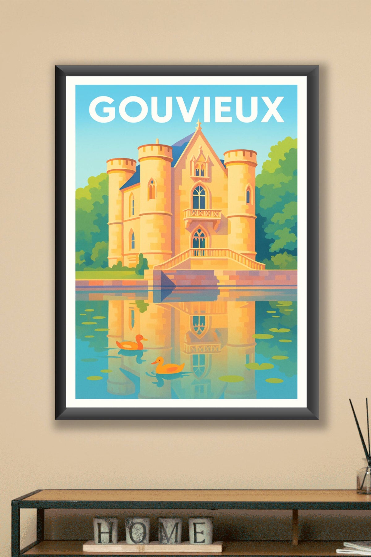 Affiche de Gouvieux - Le charme tranquille du château aux canards