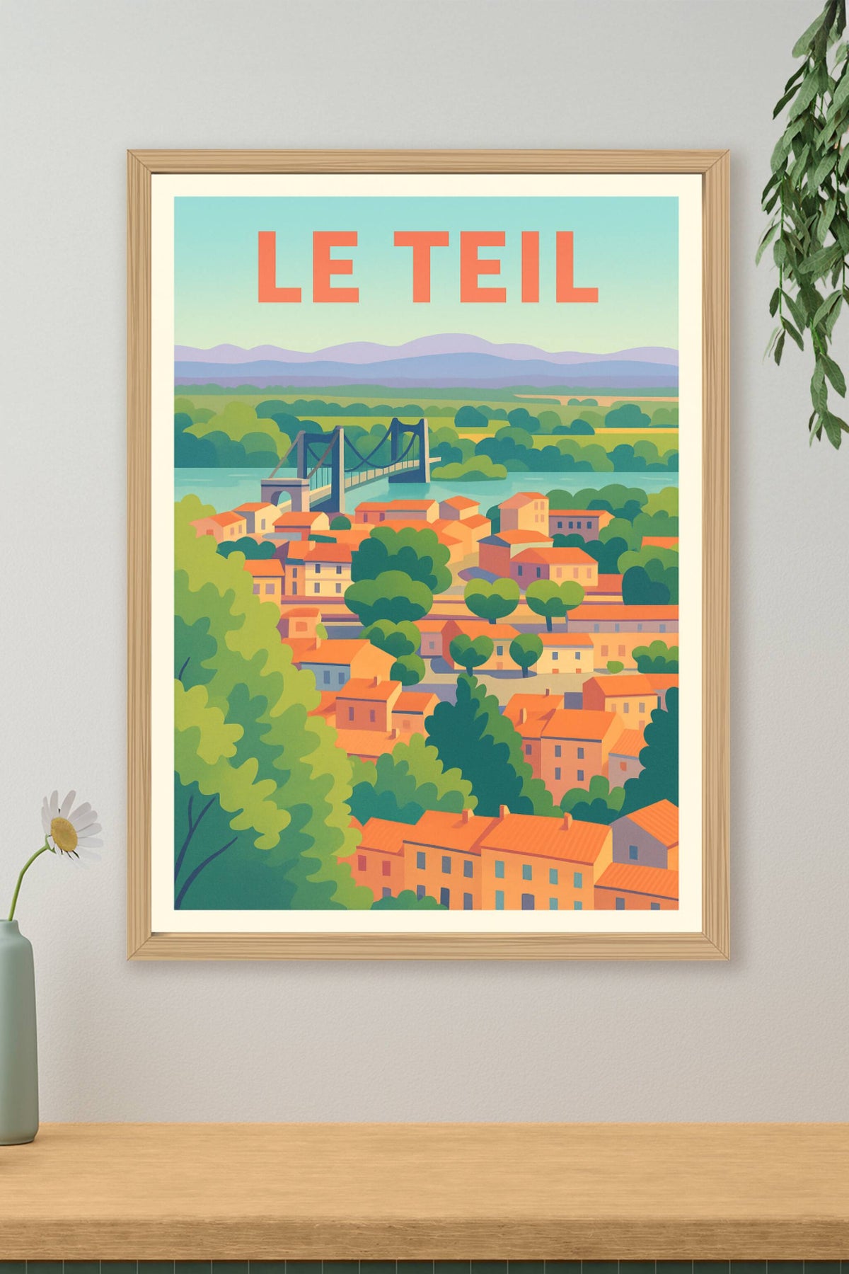 Affiche de Le Teil - Vue panoramique sur la douceur ardéchoise