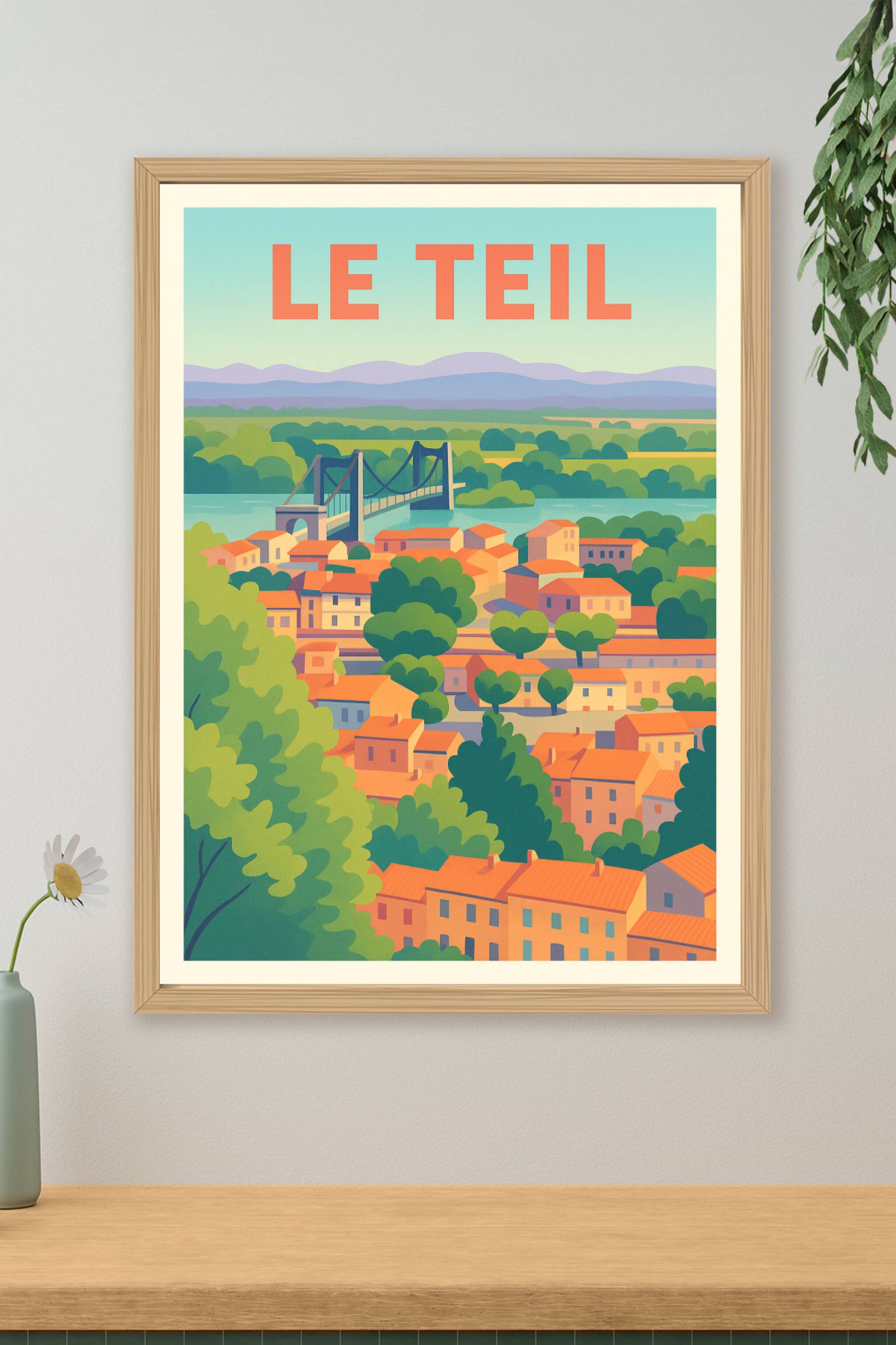 Affiche de Le Teil - Vue panoramique sur la douceur ardéchoise