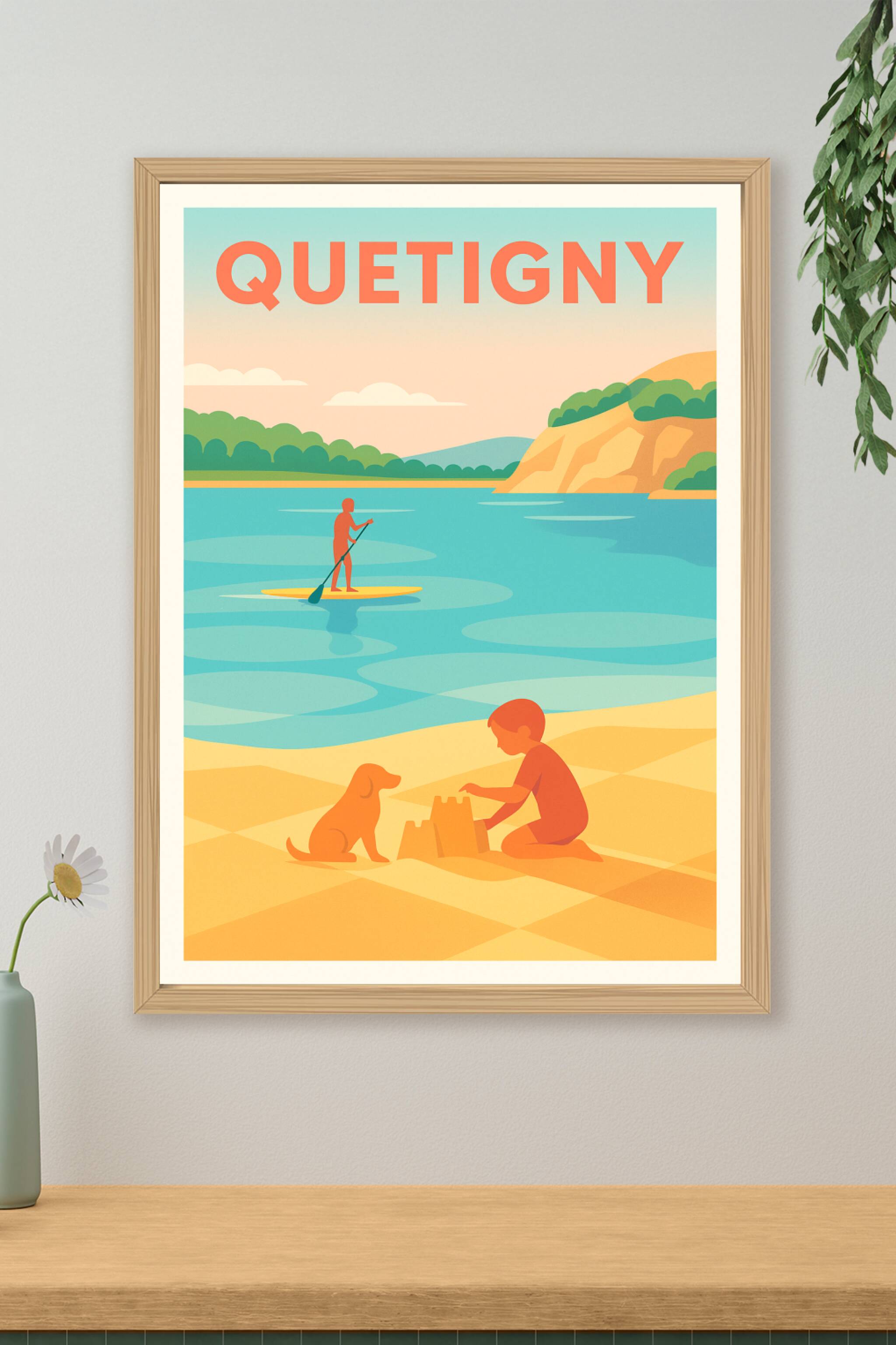 Affiche de Quetigny - Moments de détente au bord de l'eau