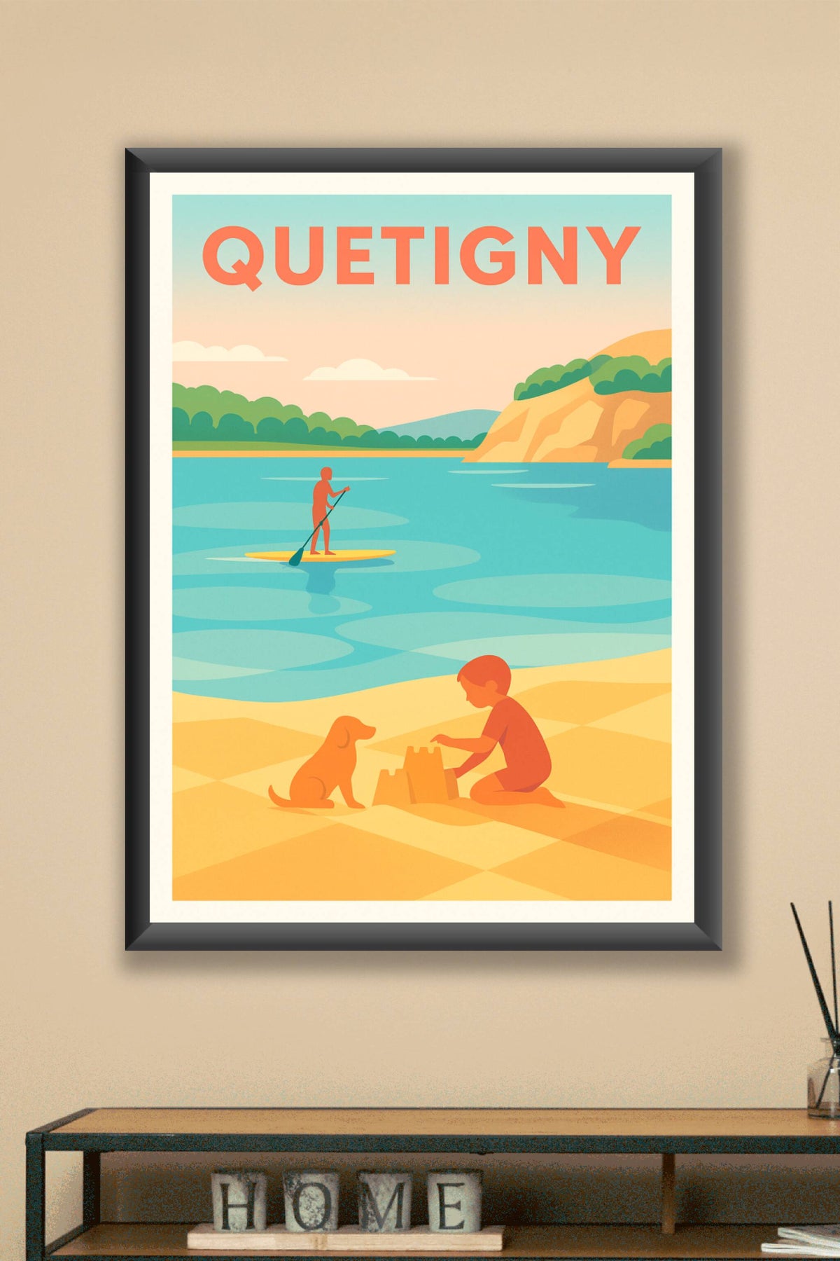 Affiche de Quetigny - Moments de détente au bord de l'eau