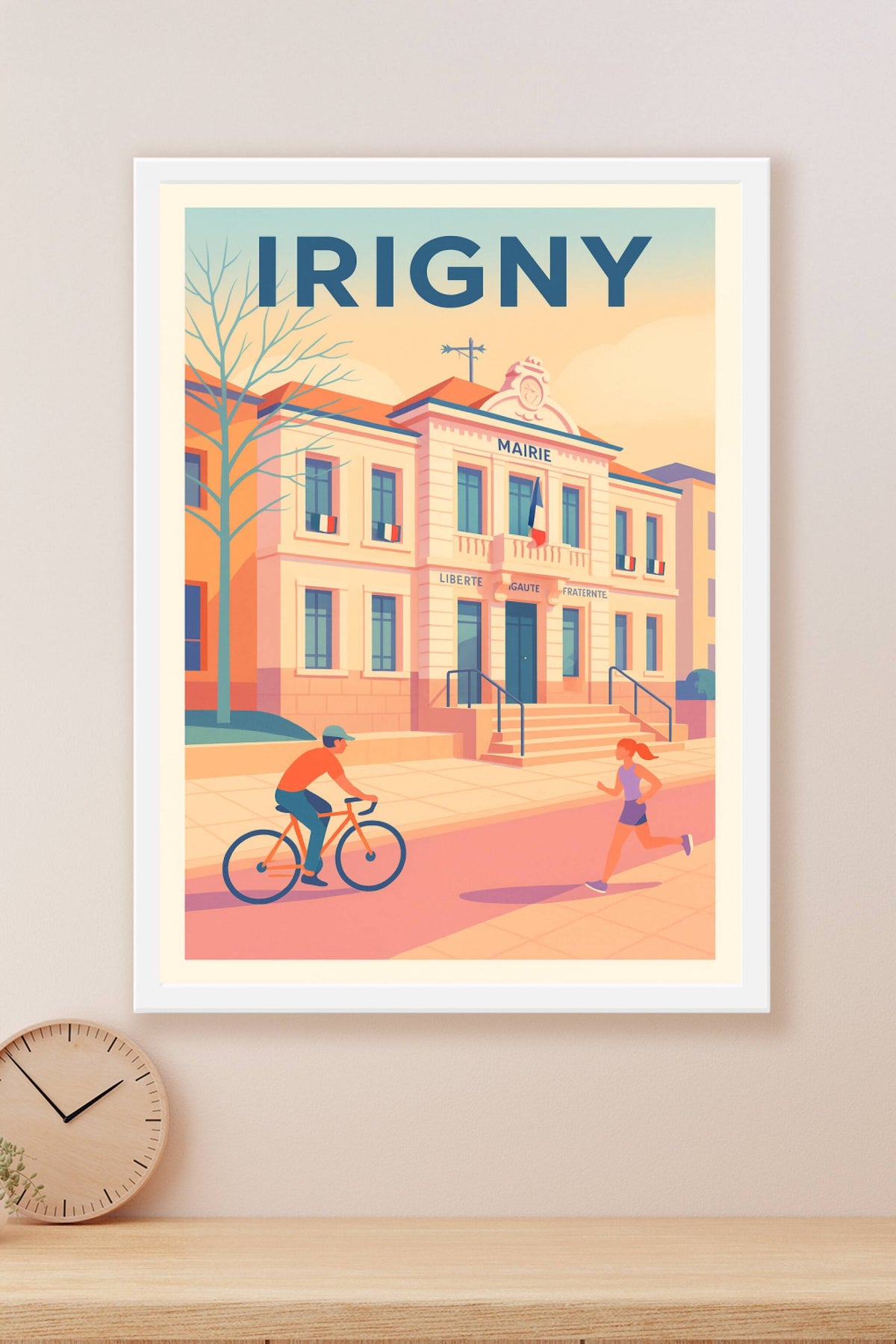 Affiche de Irigny - Charme et quiétude de la mairie locale